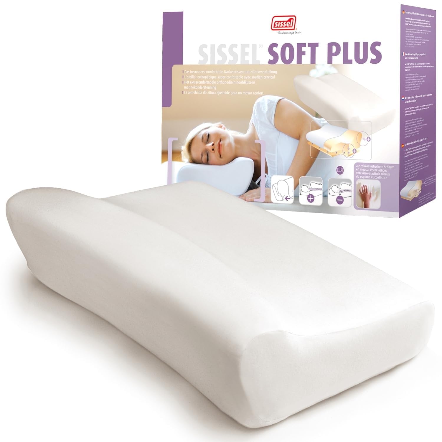 Soft Plus Orthopedic Neck Pillow | Viscoelastic Memory Foam for Perfect Sleep Comfort