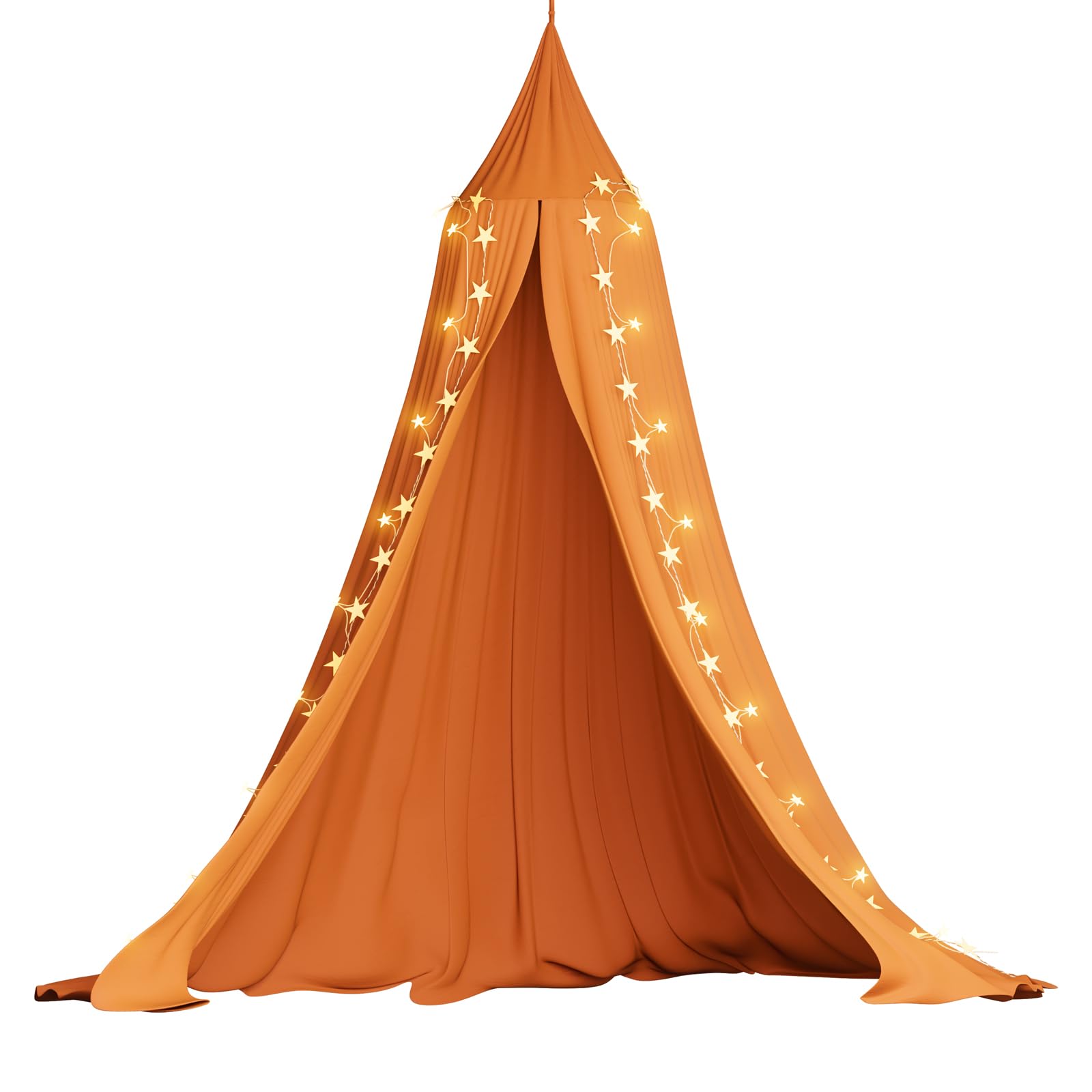 Frideko Bed Canopy, Princess Gauze Mosquito Net+ USB Warm White Star Fairy String