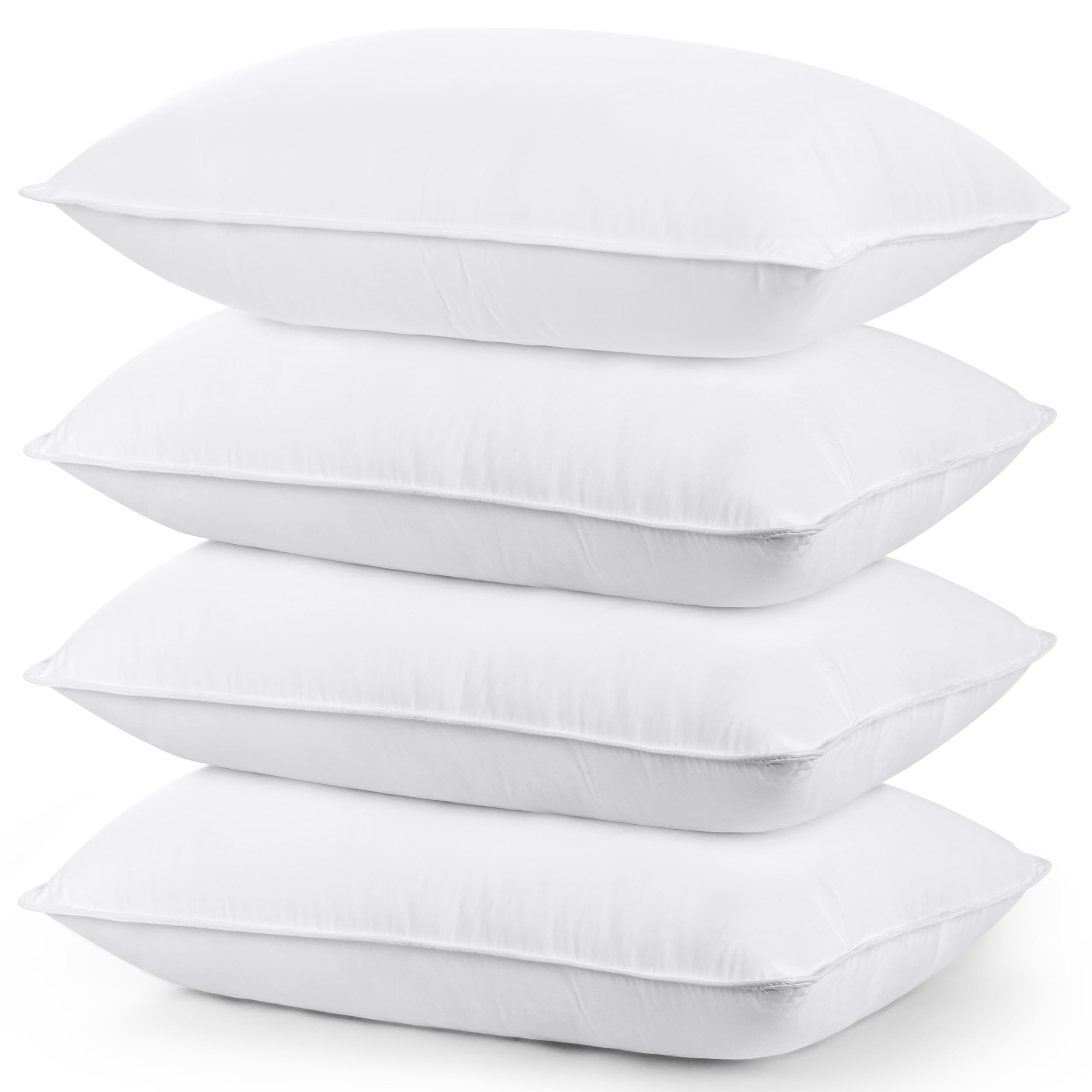 Bed Pillows for Sleeping (White), Standard/Queen Size, Set of 4, Hotel Pillow, Cooling Pillows