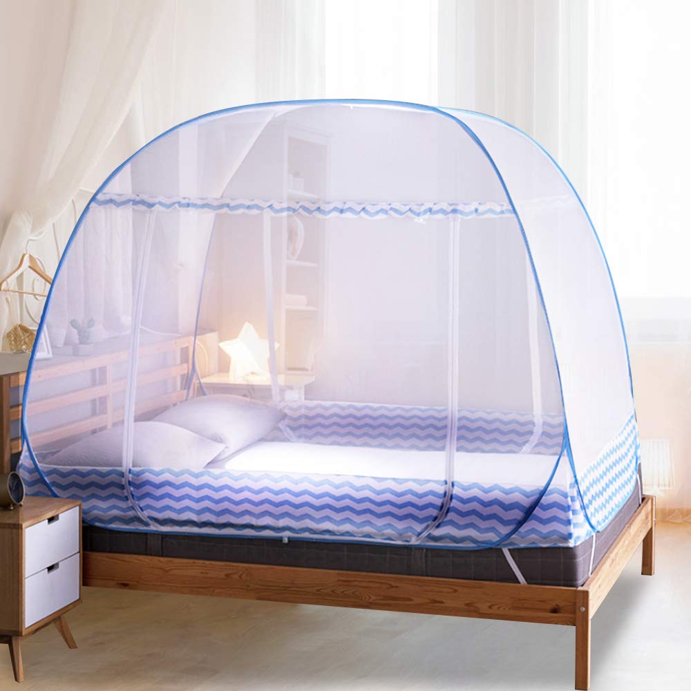 Mosquito Net Tent Canopy Curtains for Beds Pop Up King Size Portable