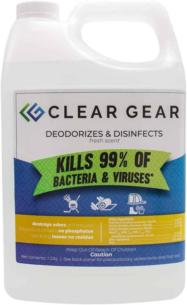 Disinfectant, Cleaner, and Deodorizer for Sports Equipment, Gyms, and Fitness