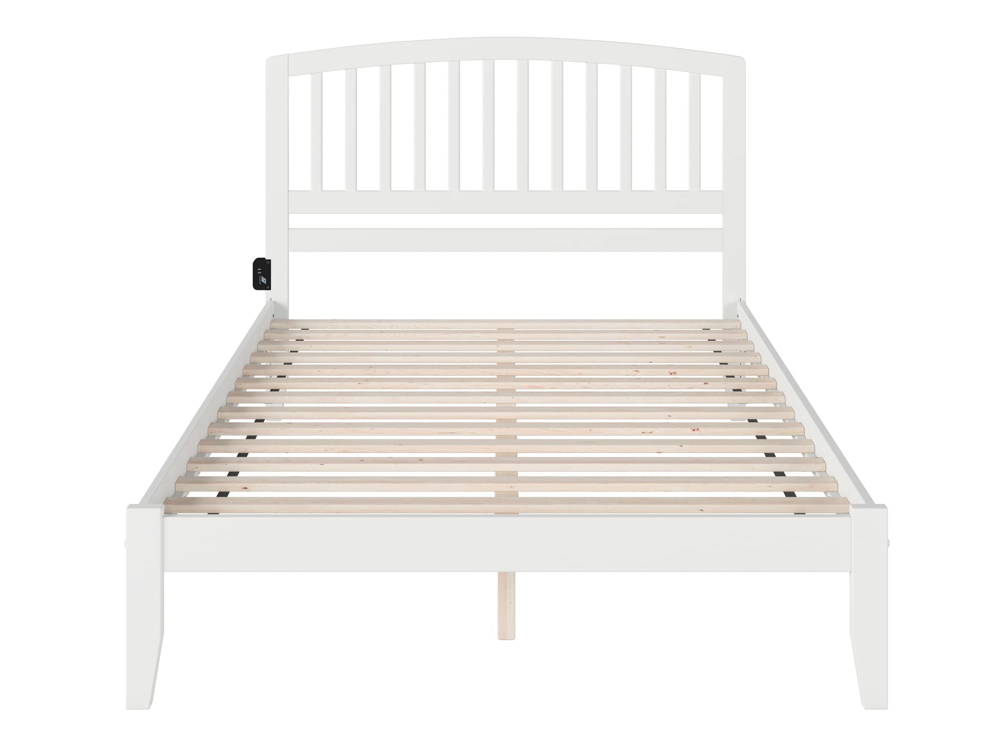 AR8841002 Richmond Platform Bed with Open Foot Board, Queen, White