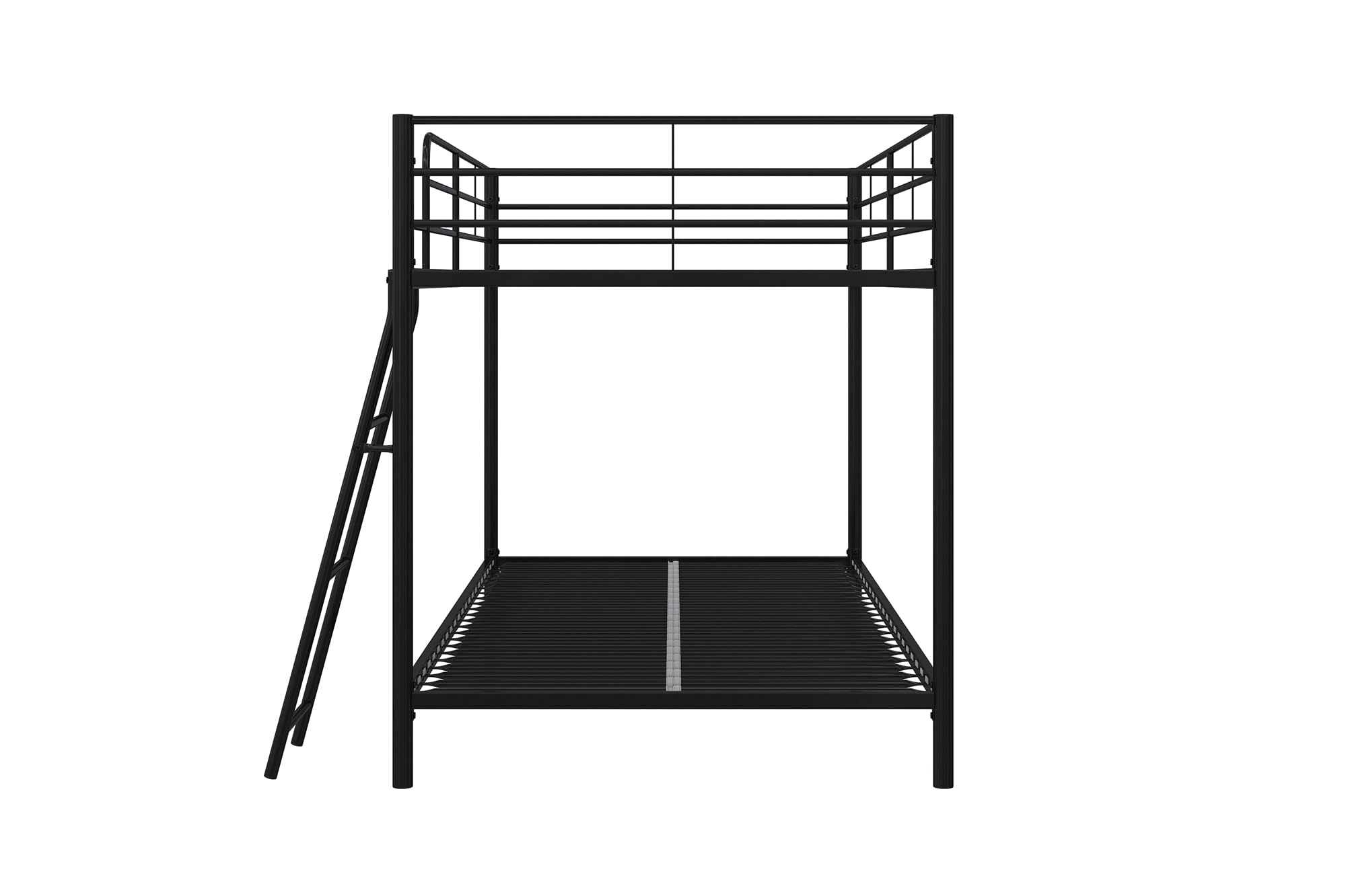 Twin over Twin Bunk Bed, Space-Saving Design, Full-Length Guardrails