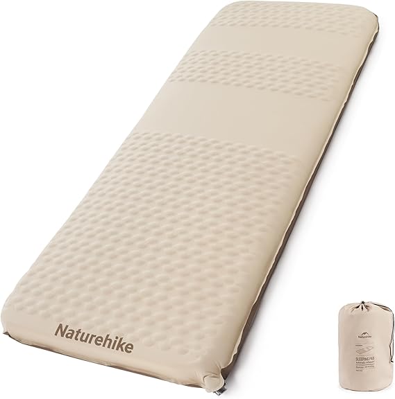 Thick Self Inflating Sleeping Pad with Built in Electric Pump, Double Foam Camping