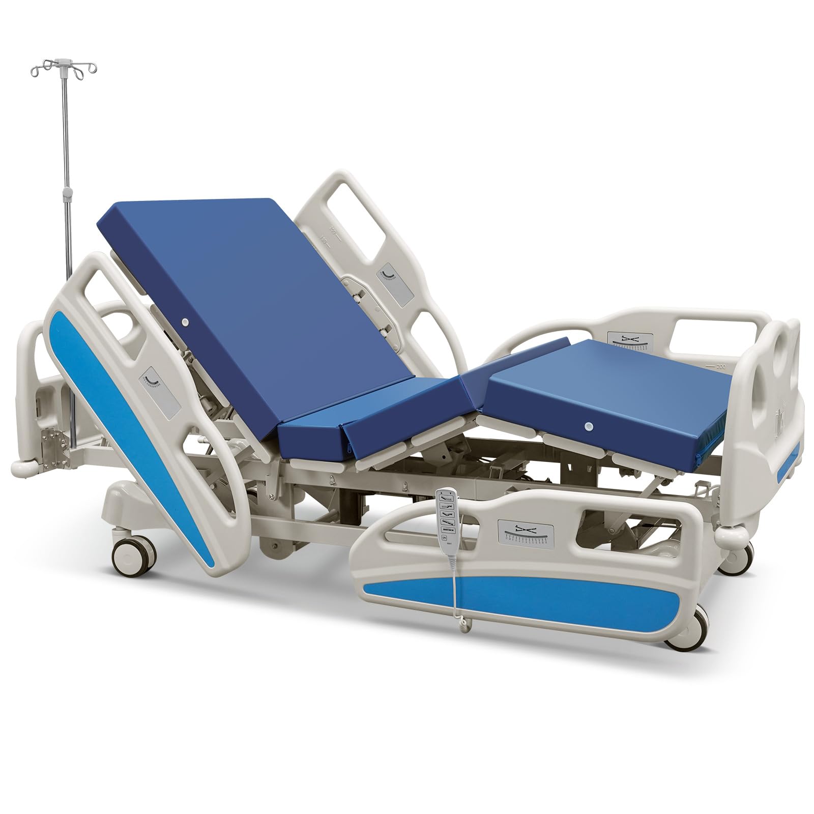 Function Full Electric Hospital Bed with LINAK Motors and PU Advanced Mattress