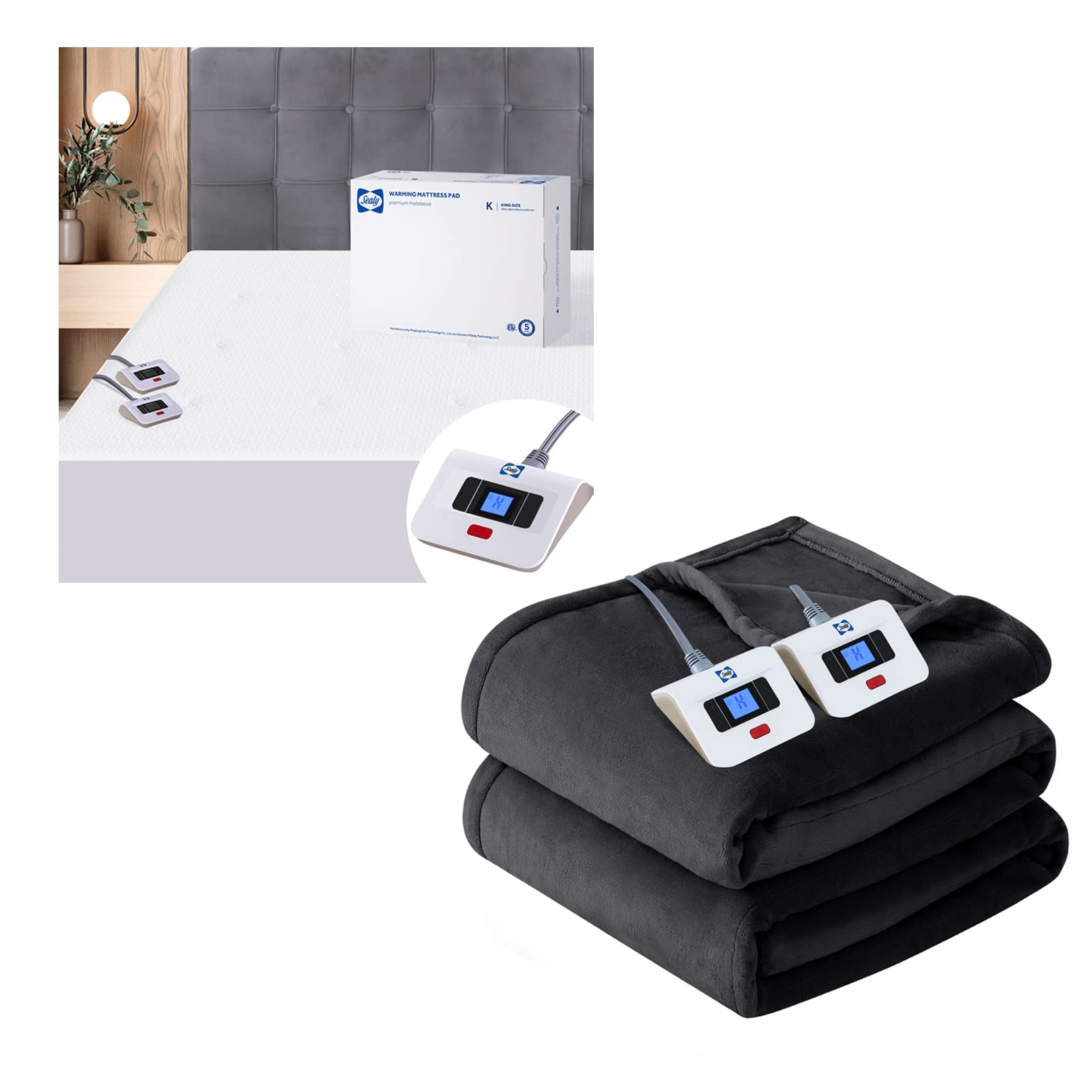 Electric Blanket & Heated Mattress Pad Queen Size, Flannel Heated Blanket