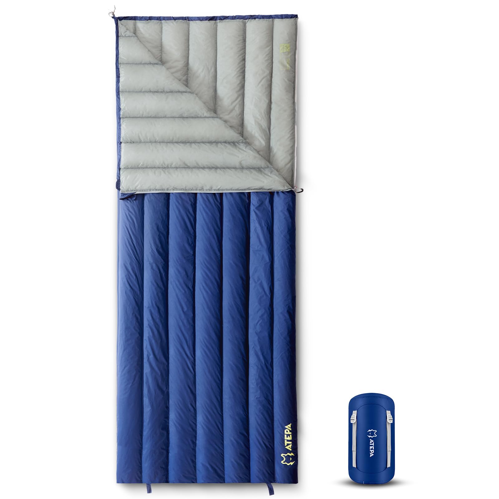 Sleeping Bag, 650 Fill Power Ultralight Warm Weather Summer Compact