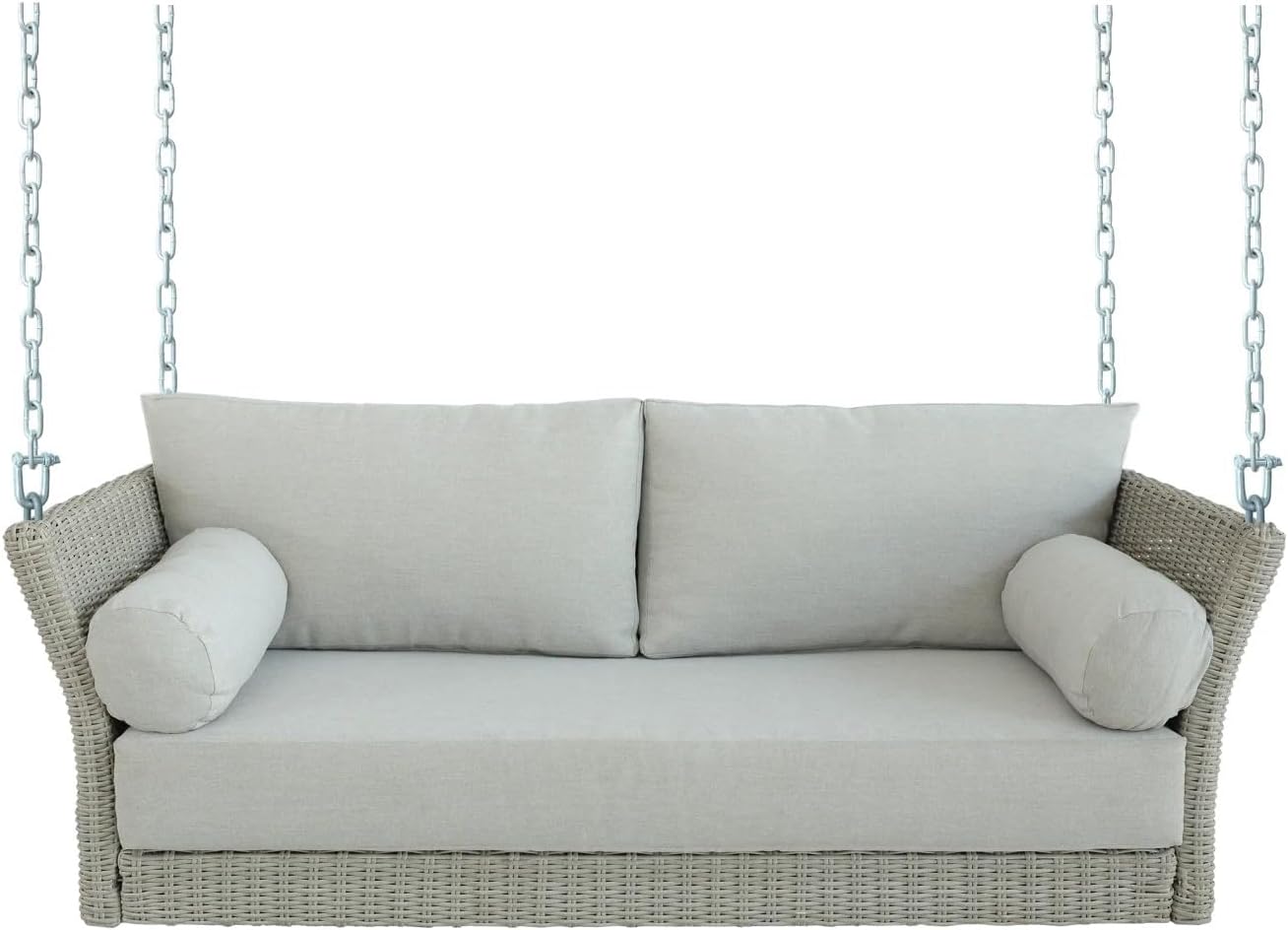 Outdoor Daybed Porch Swing with Included Cushion Set