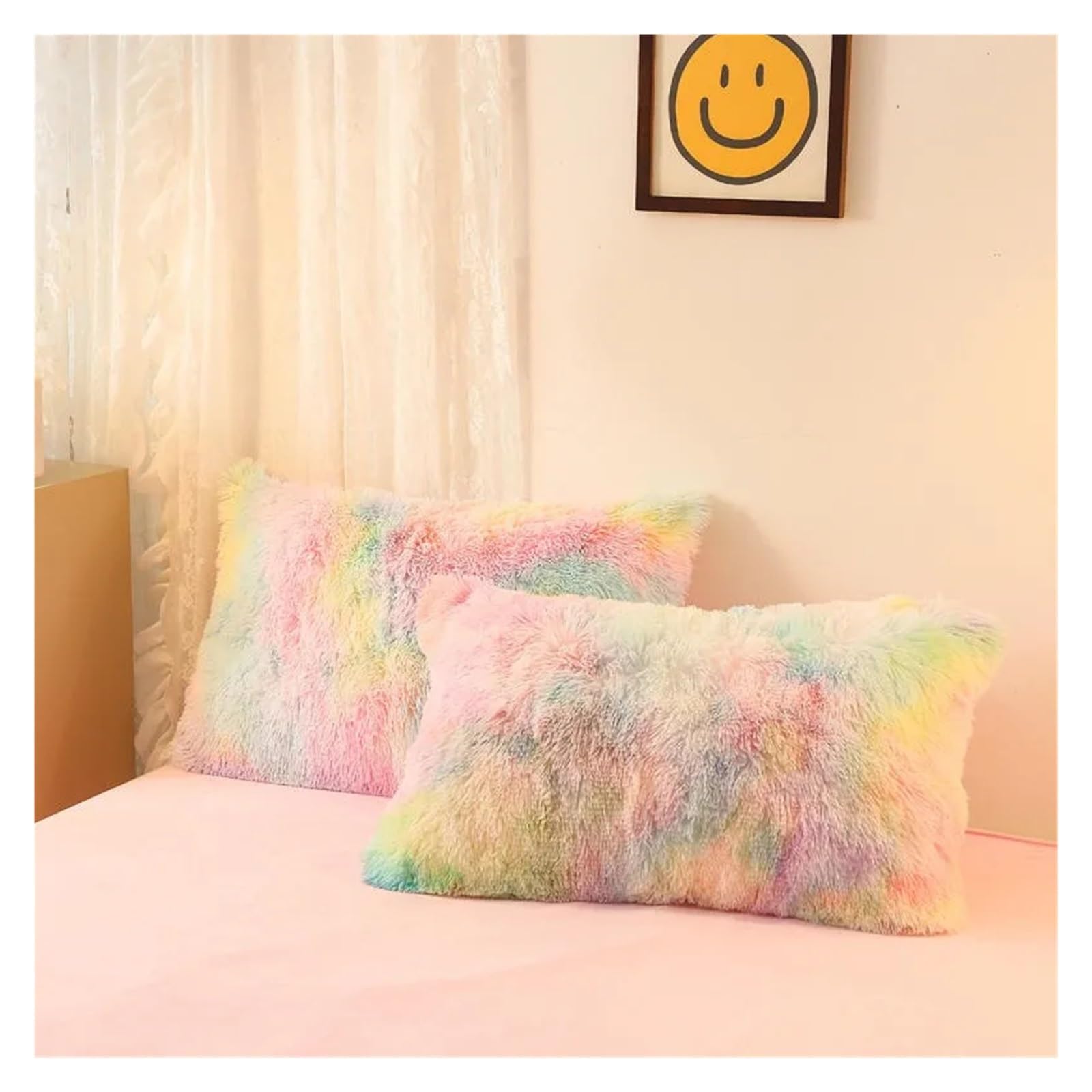 Comforter Cover Set, Gradient Color Plush Shaggy
