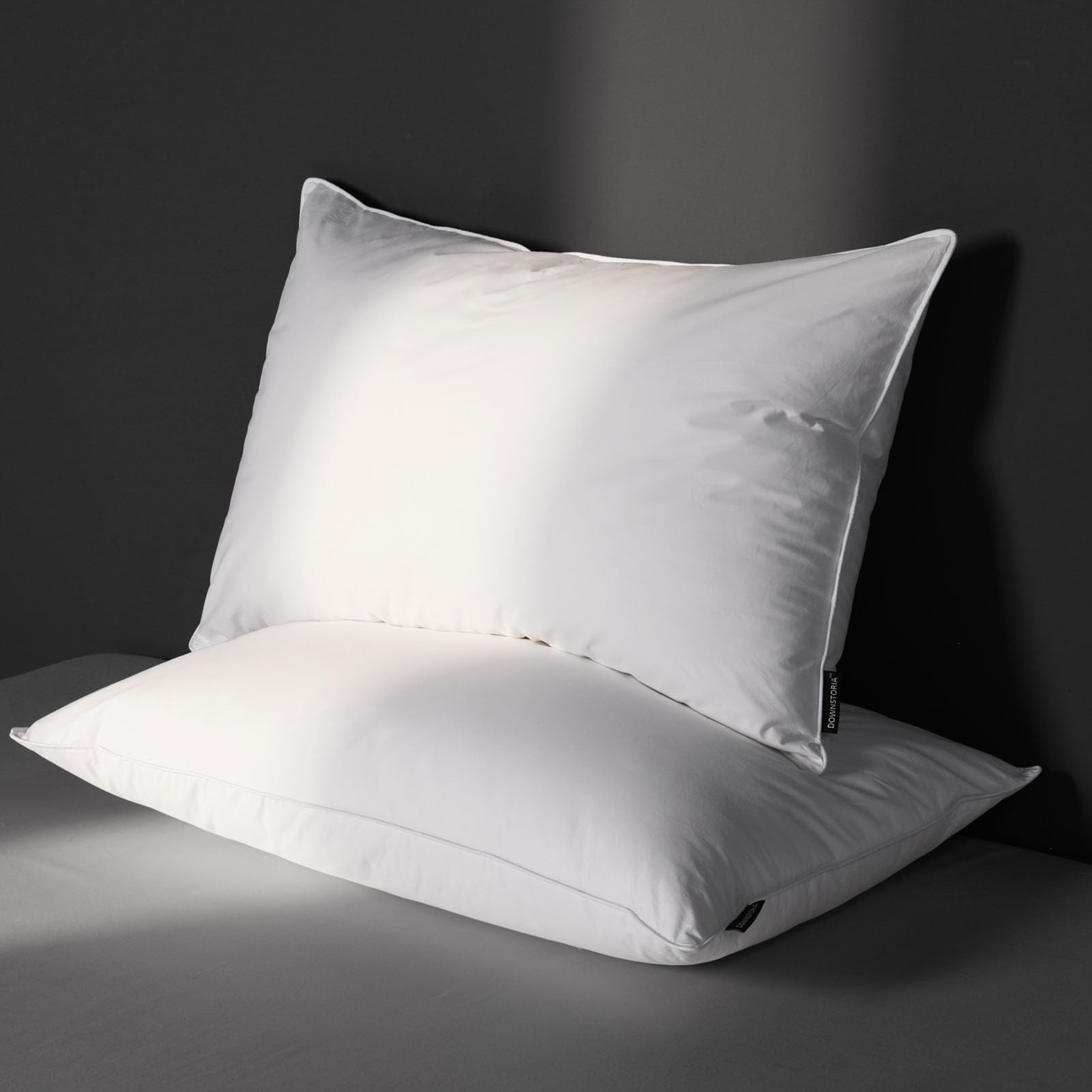 Luxury Feather Down Pillow King Size Set of 2 Pack