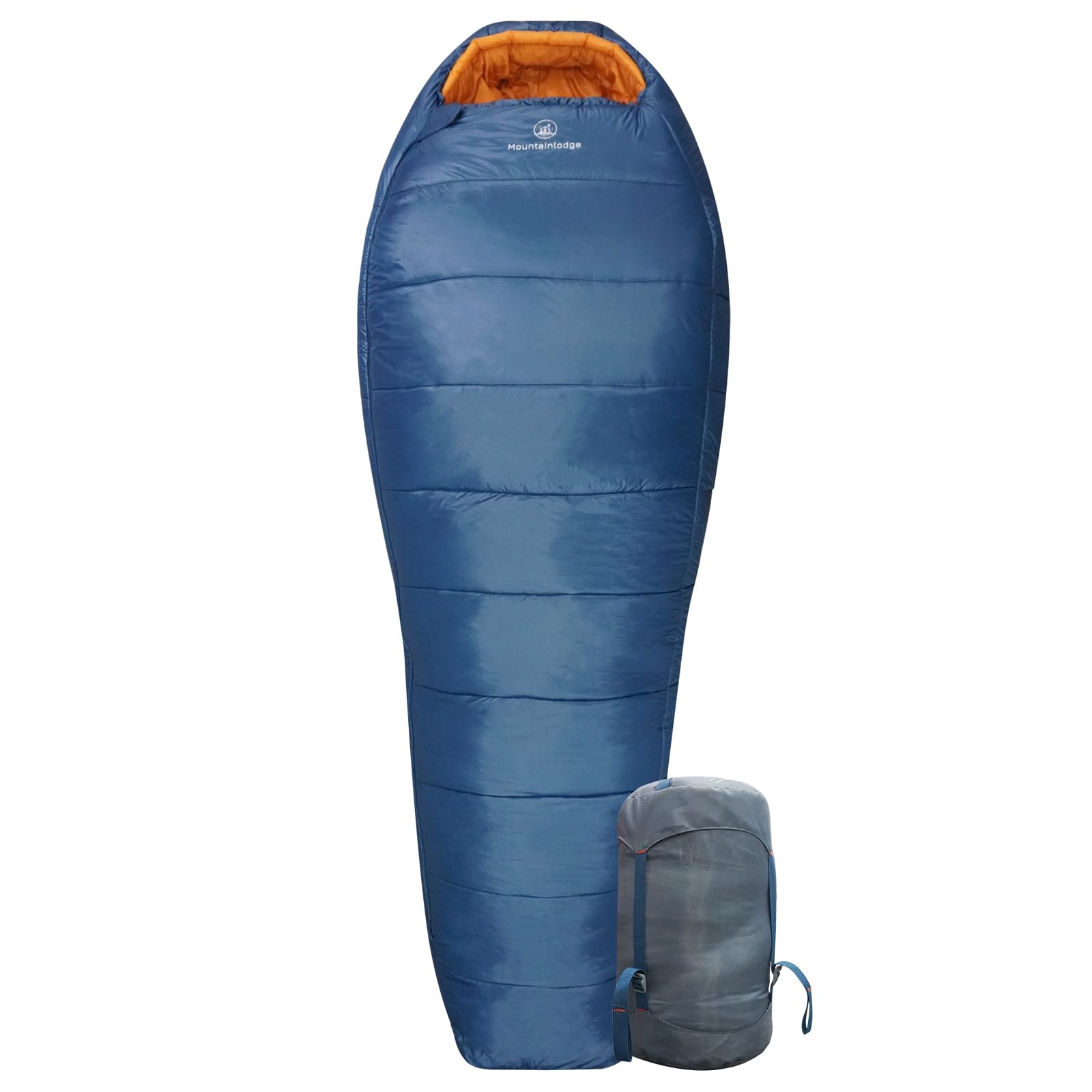 3-4 Seasons Blue Shingle Sleeping Bag 15℉ with Inner Pocket for Adult