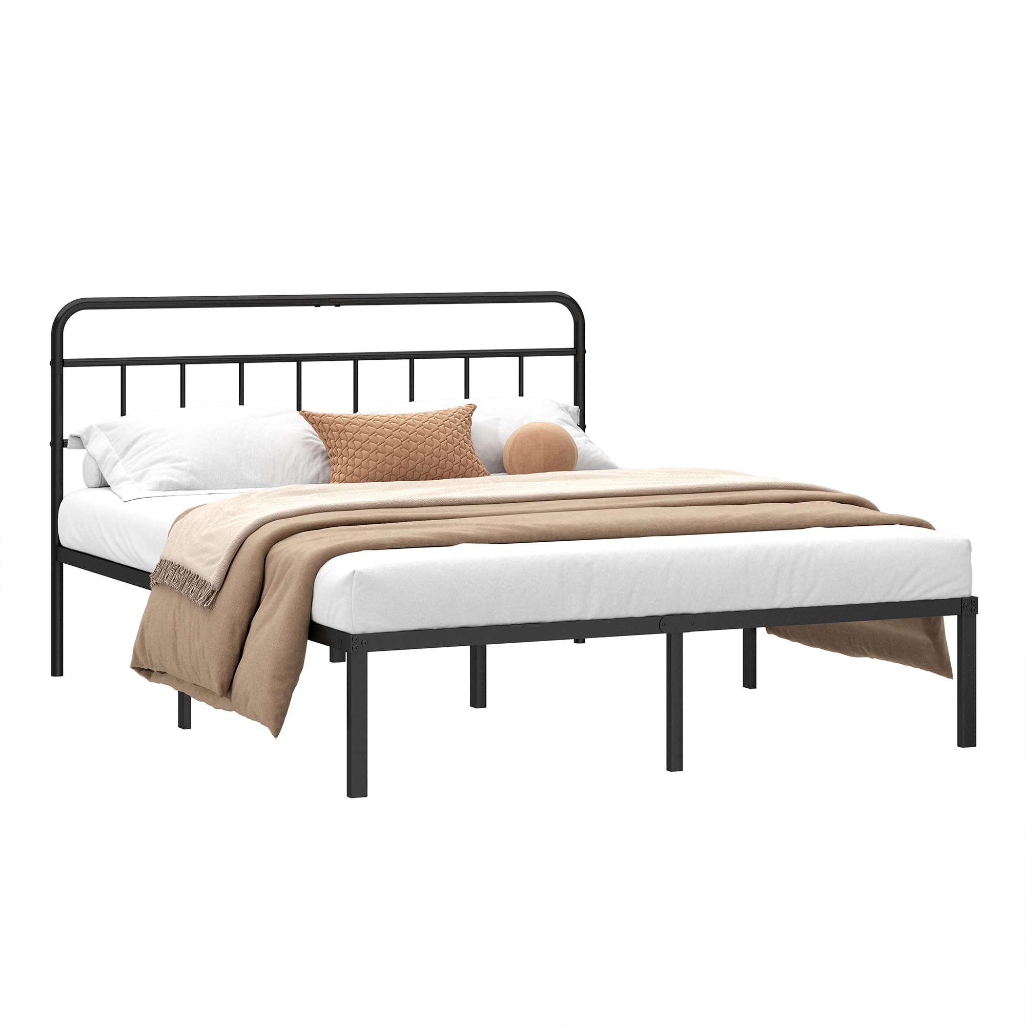 12 inches Full Size Bed Frame with Minimalist headboard