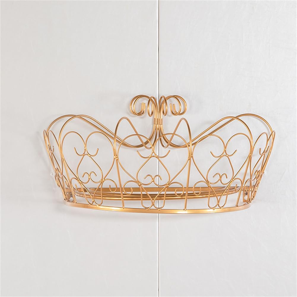 Princess Bed Canopy Chiffon Girls Bed Curtain Decorative Drapery Metal Crown