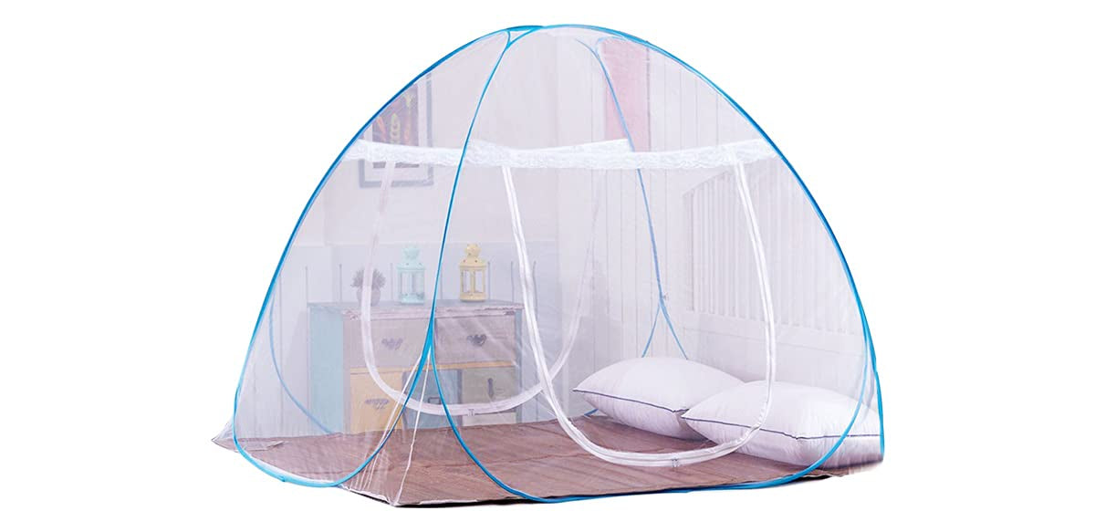 Pop-Up Mosquito Net Tent for Beds Portable Folding Design with Net Bottom