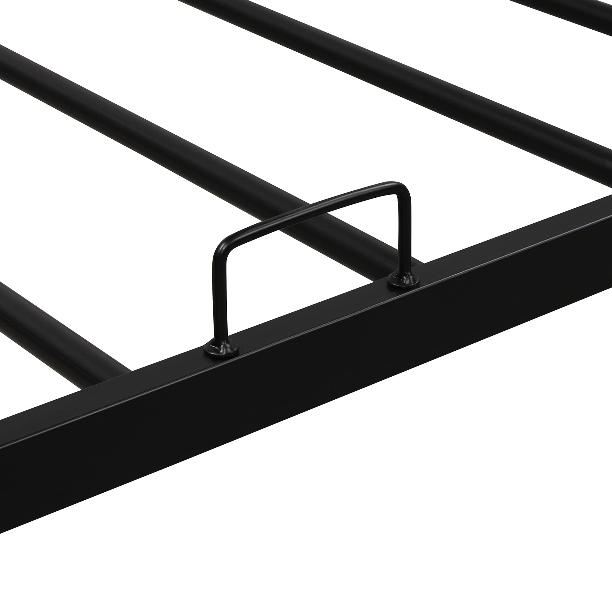 Twin Over Full Bunk Bed with Trundle, Metal Bunk Bed Frame with Safety