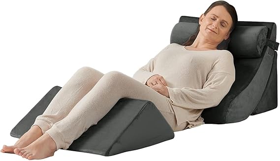 4PCS Orthopedic Bed Wedge Pillow Set, Post Surgery Foam for Back