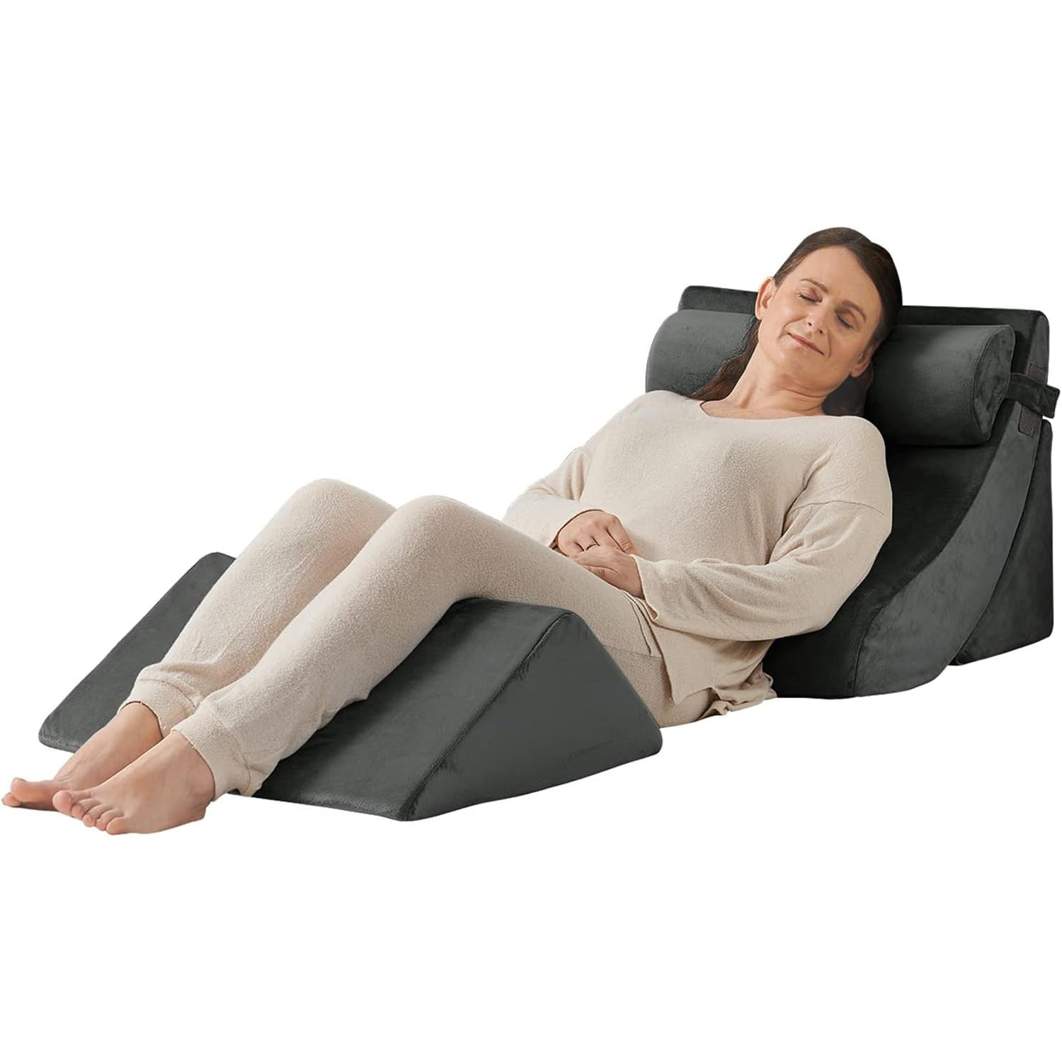 Orthopedic Bed Wedge Pillow Set, Post Surgery Foam for Back, Neck and Leg Pain Relief