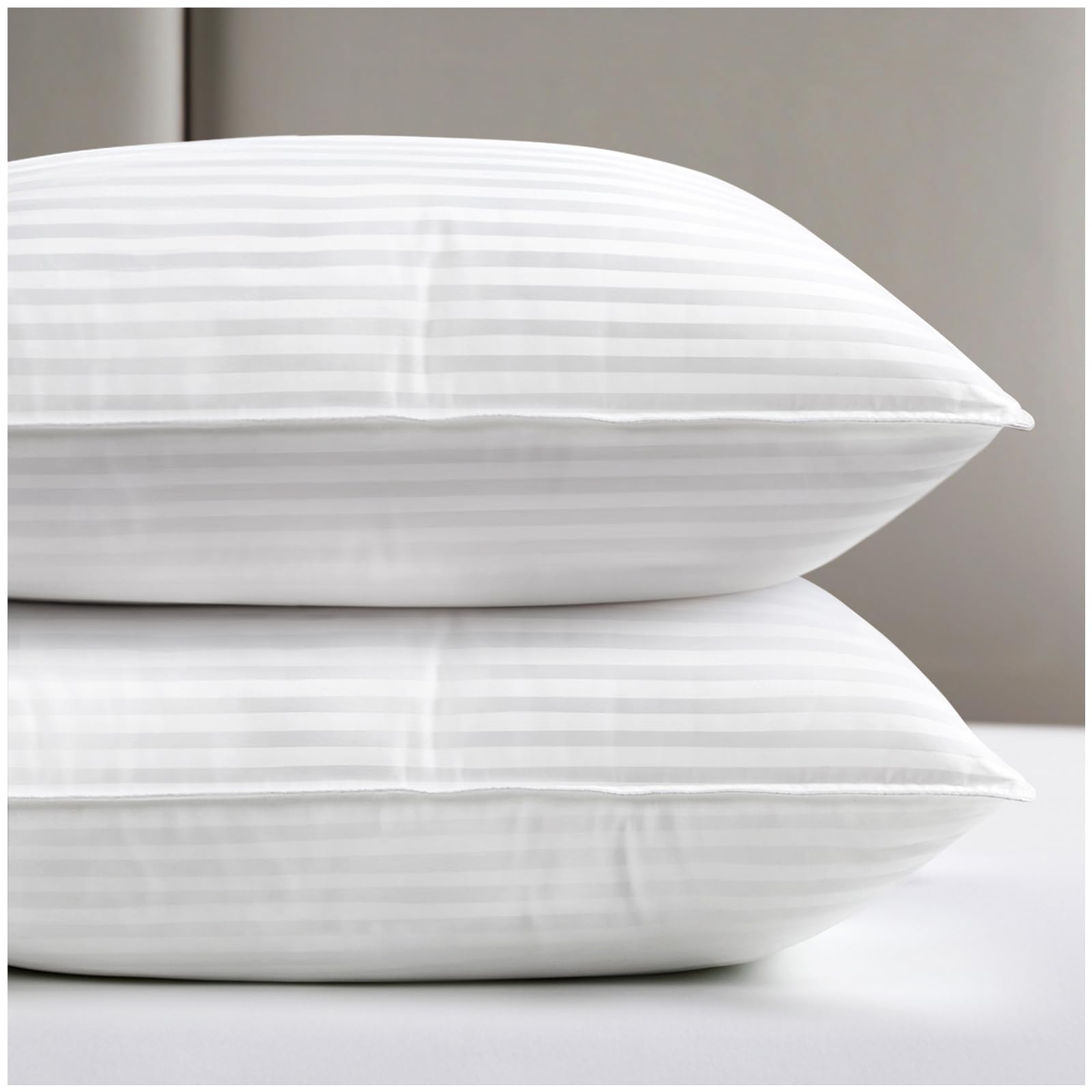 Bed Pillows King Size Set of 2, Hotel Collection, Down Alternative Big Pillow for Back