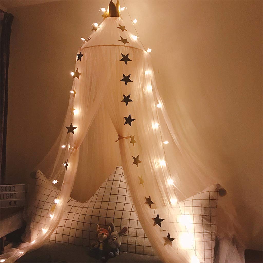 Bed Canopy for Girls - Princess Bed Canopy Mosquito Net Nursery Play Room