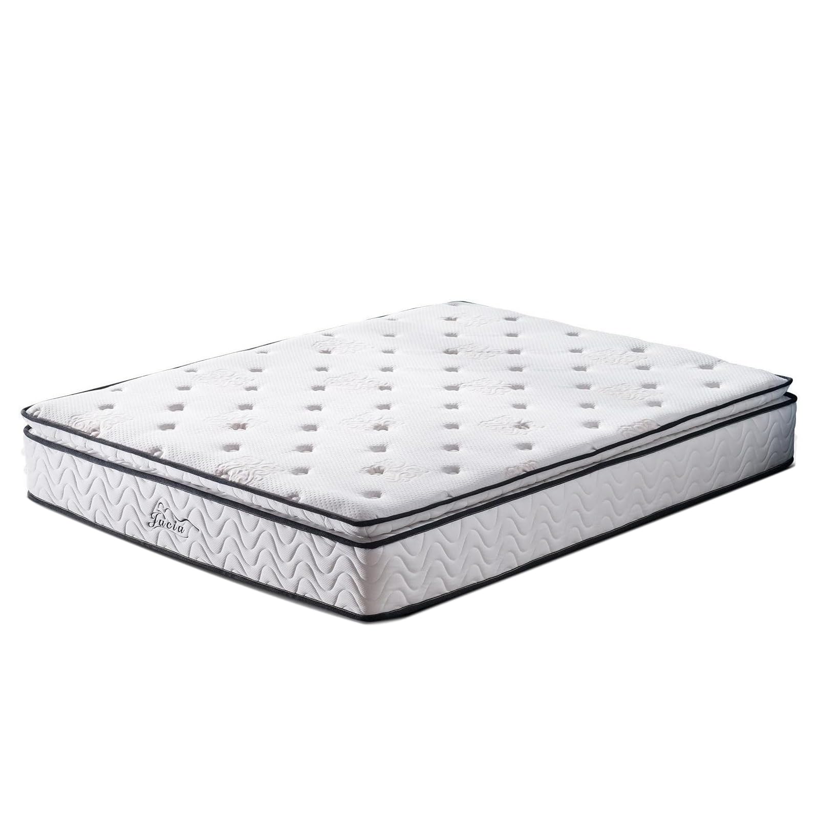 Twin Mattress 11.4 Inch Memory Foam Innerspring Independently Encased Coil Hybrid