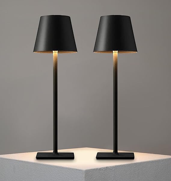Lewoncci 2 Pack Cordless Table lamp,5200mAh Battery Operated Lamp