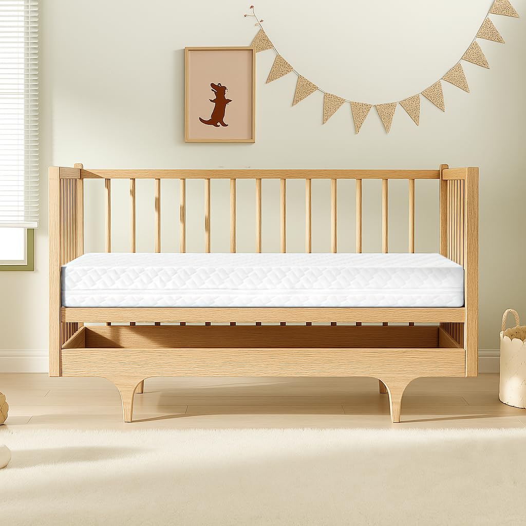 Crib Mattress, Dual-Sided Breathable Baby and Toddler Memory Foam Mattress