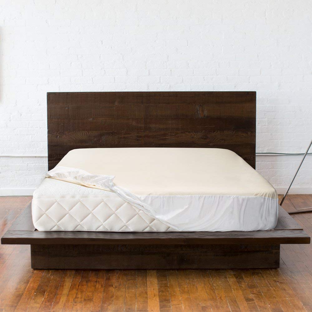 Organic Waterproof Mattress Protector Pad - Elastic Fitted Mattress Protector - Machine