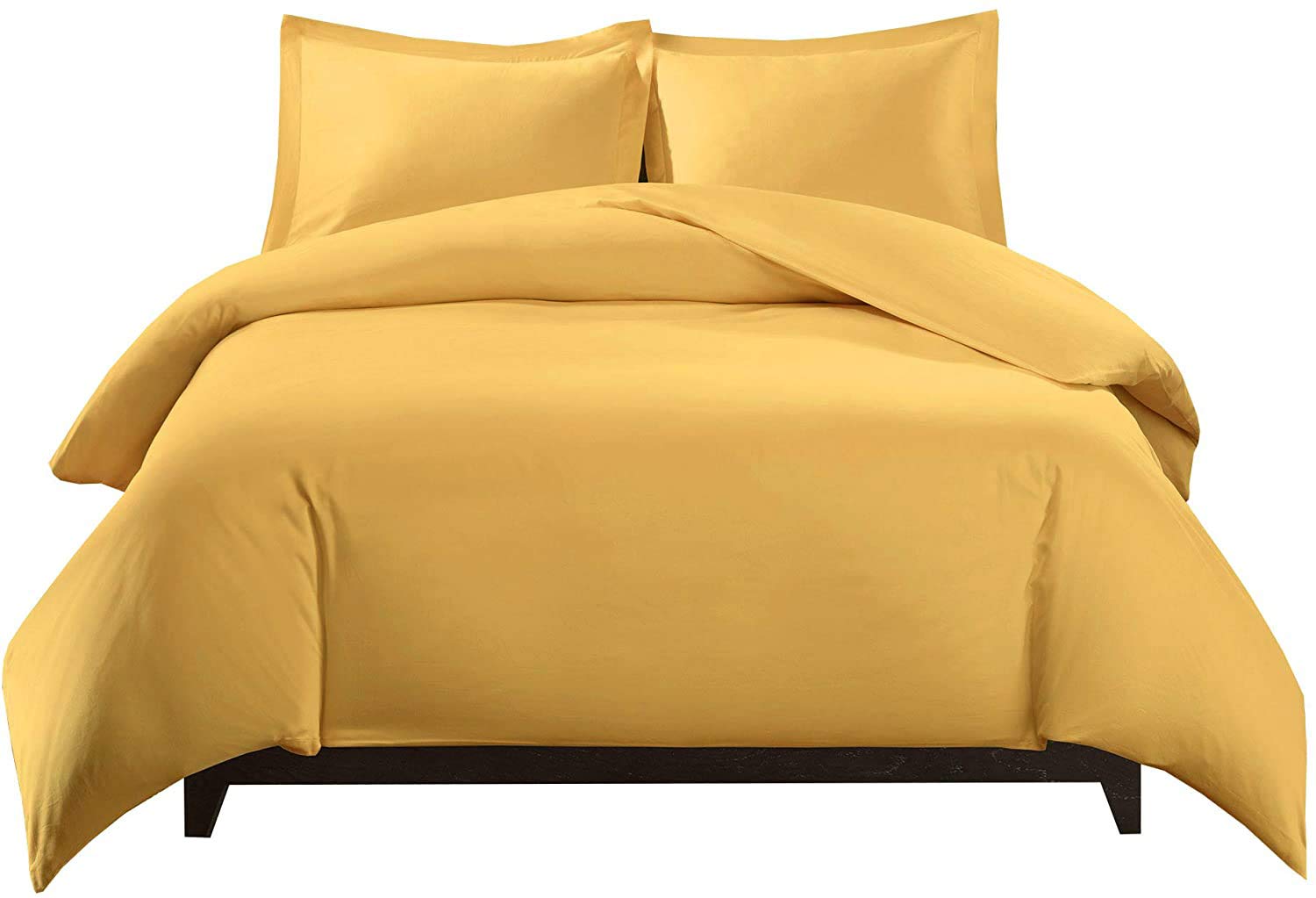 Silky Soft Viscose from Bamboo Full/Queen 3PC Duvet Cover Set, Gold