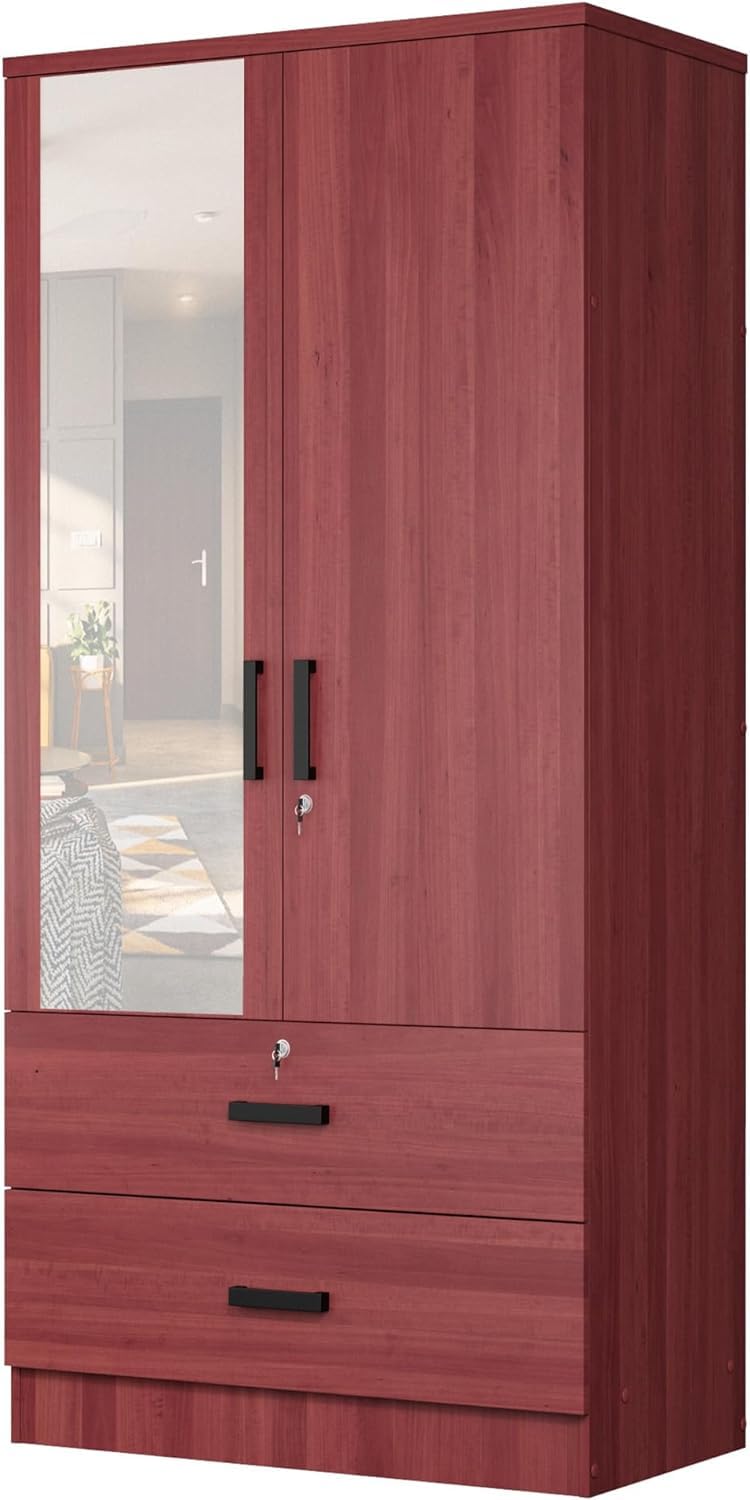 Furniture And Mattress Wardrobe with Mirror & Drawer