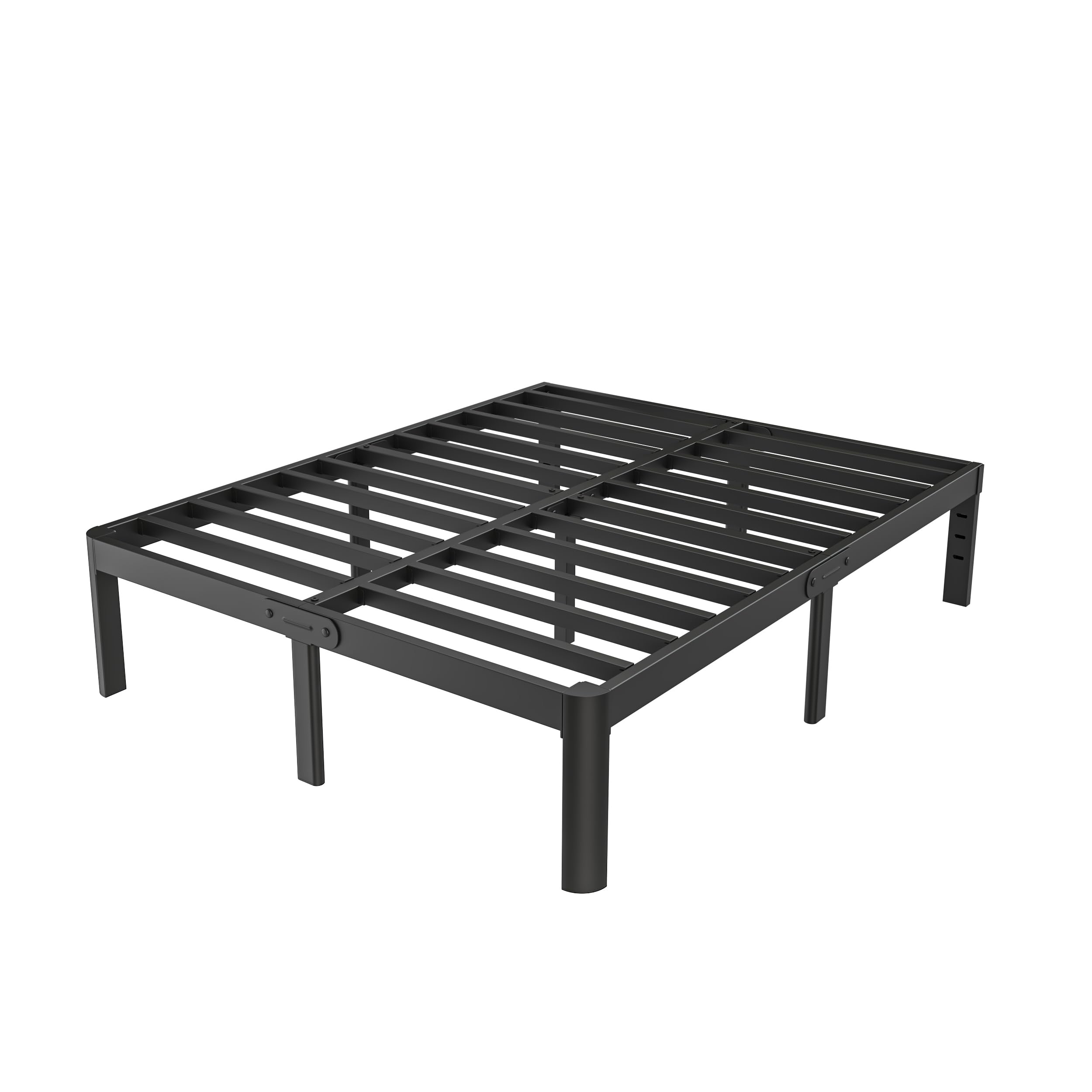 Queen Size Bed Frame Black, 16 Inch Metal Queen Bed Frame