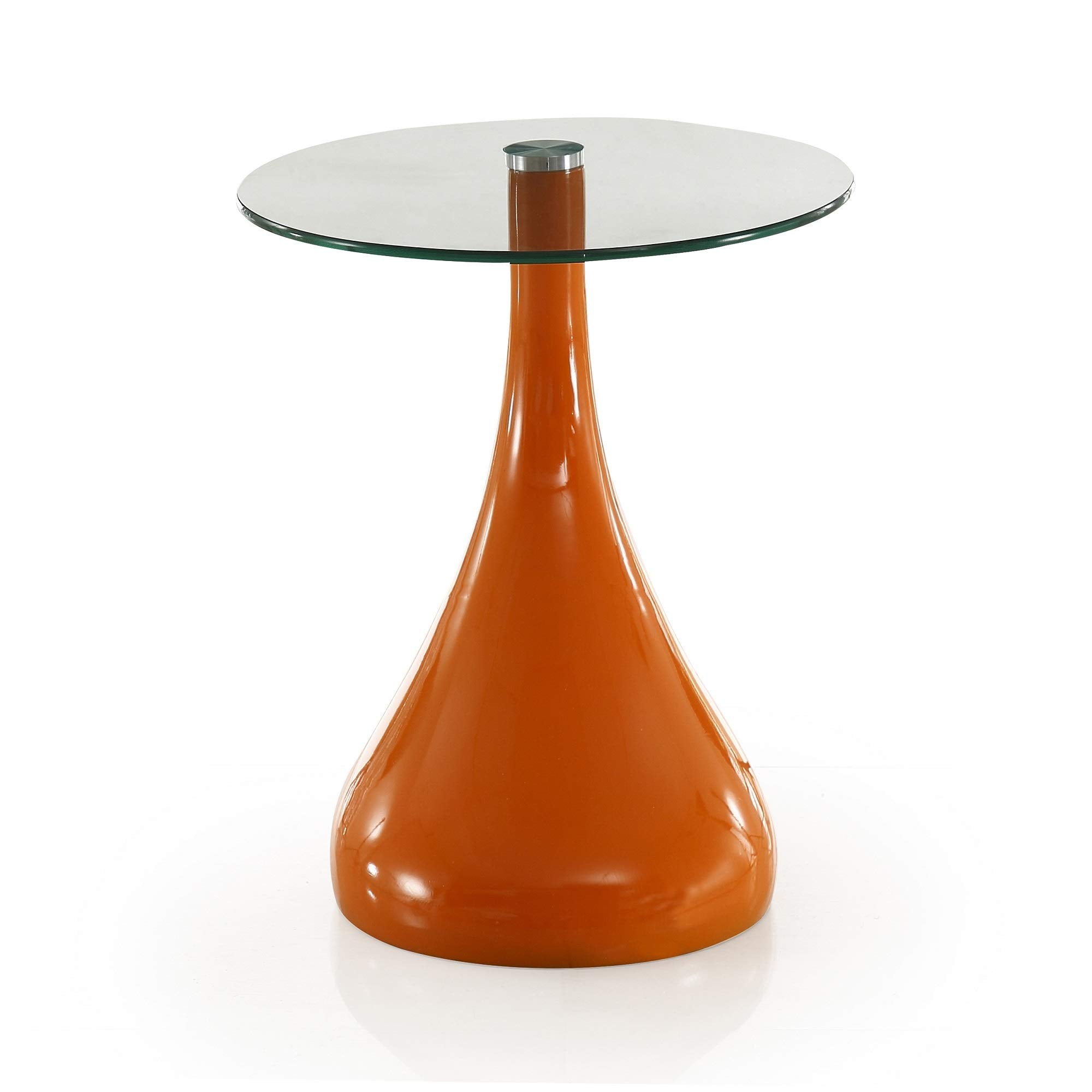 Lava Mid Century Modern 19.7" Round End Table - Gorgeous Flowing Design