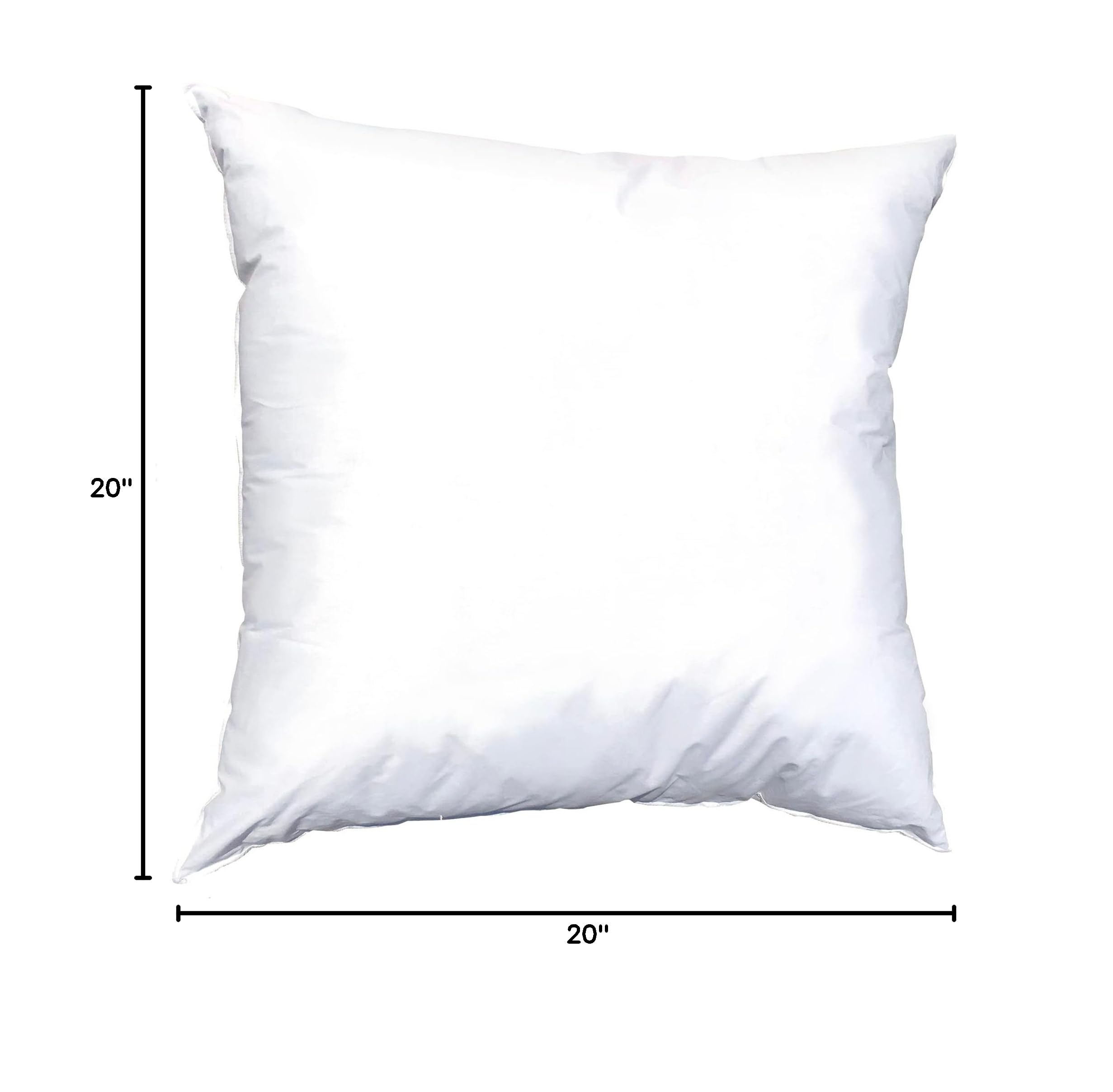 Synthetic Down Pillow Insert - 20x20 Down Alternative, Ultra Soft Large Square