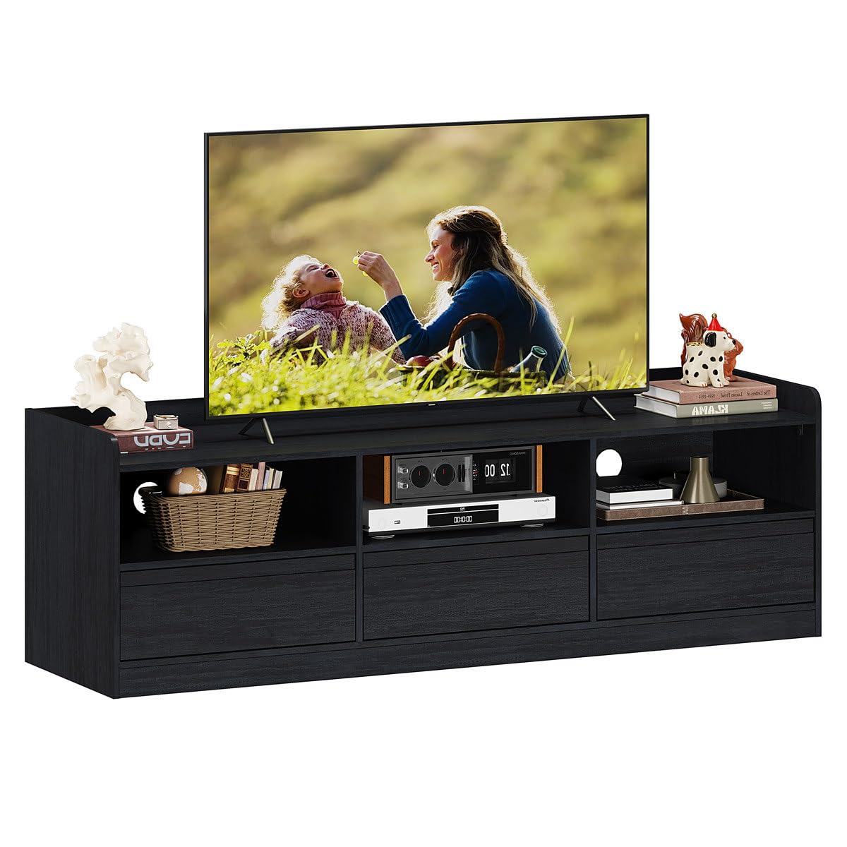 Modern Low Profile TV Stand for 65 Inch TVs with Storage