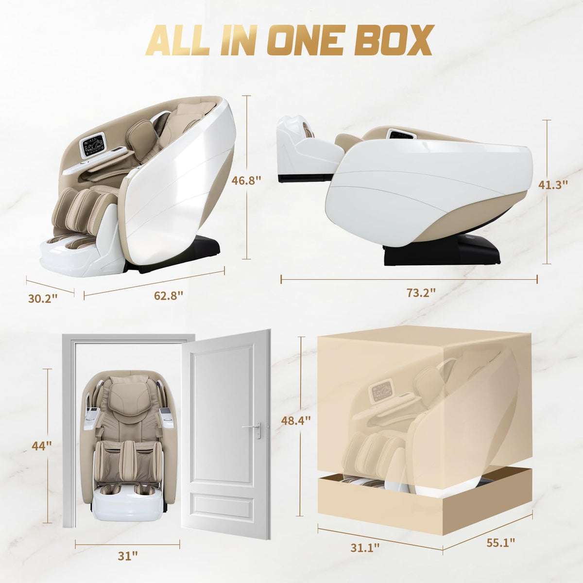 4D Full-Body Massage Chair – SL Track Zero Gravity Recliner