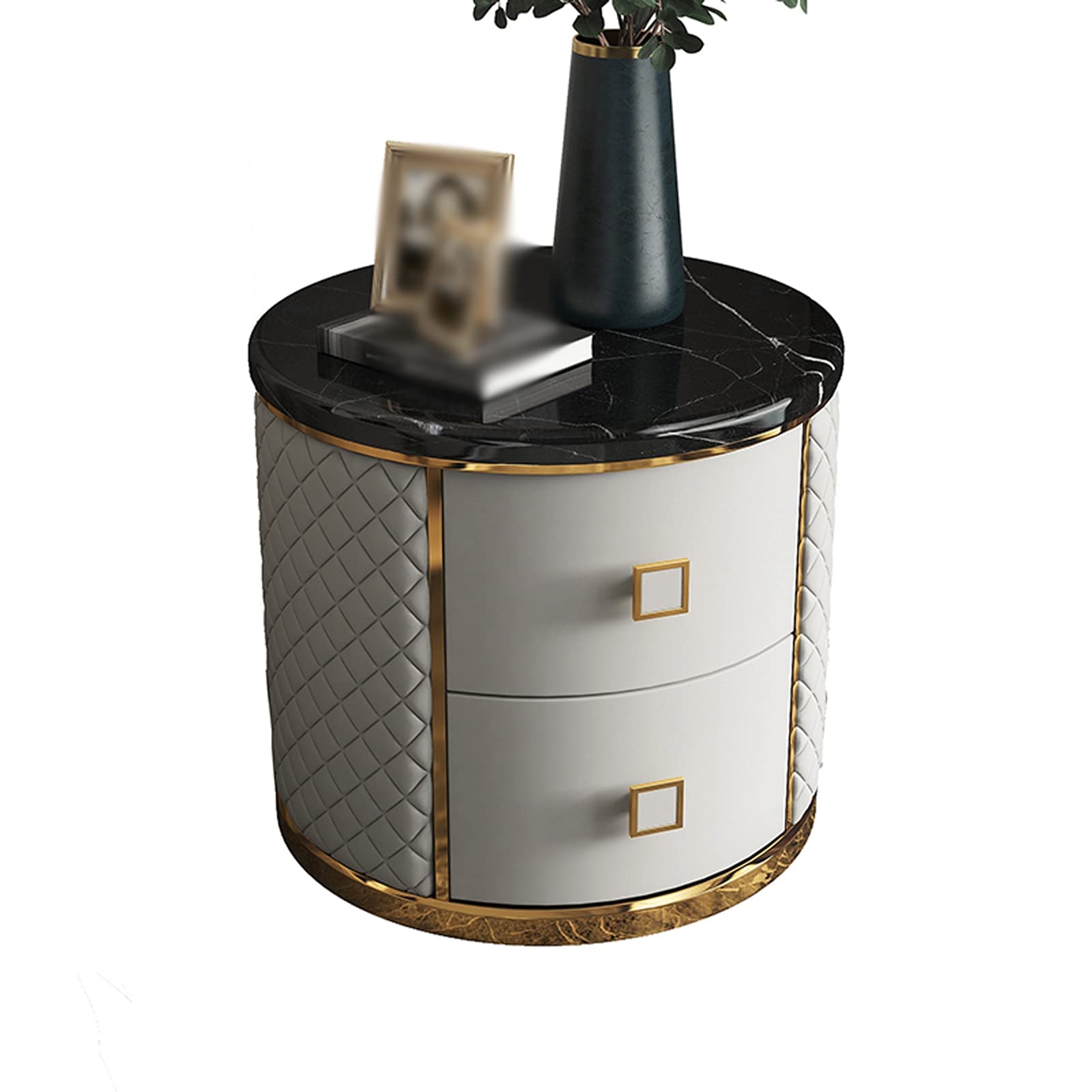 Bedside Table Bedside Table Round Marble Bedside Cabinet Bedroom Furniture Storage
