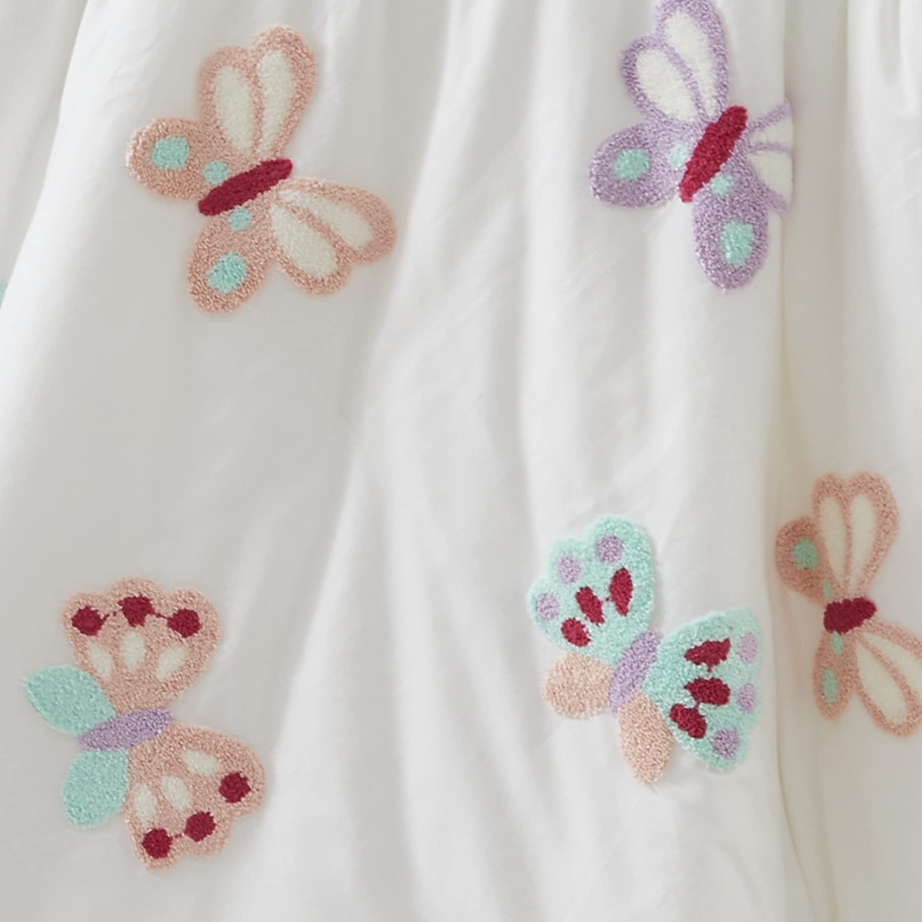 Brandream Toddler Bedding Set for Girls, Tufted Chenille Candlewick