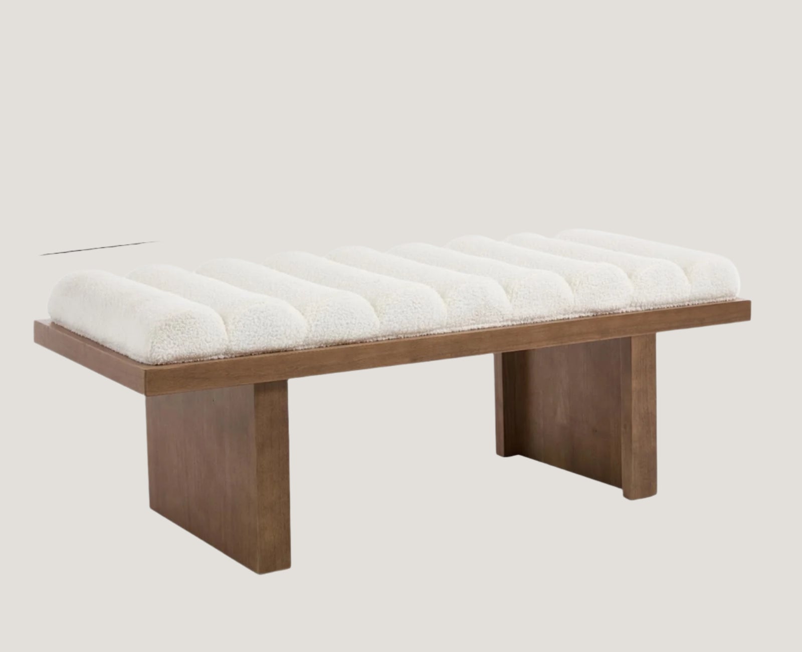 47 Inch End of Bed Bench, Modern Upholstered Entryway Bench