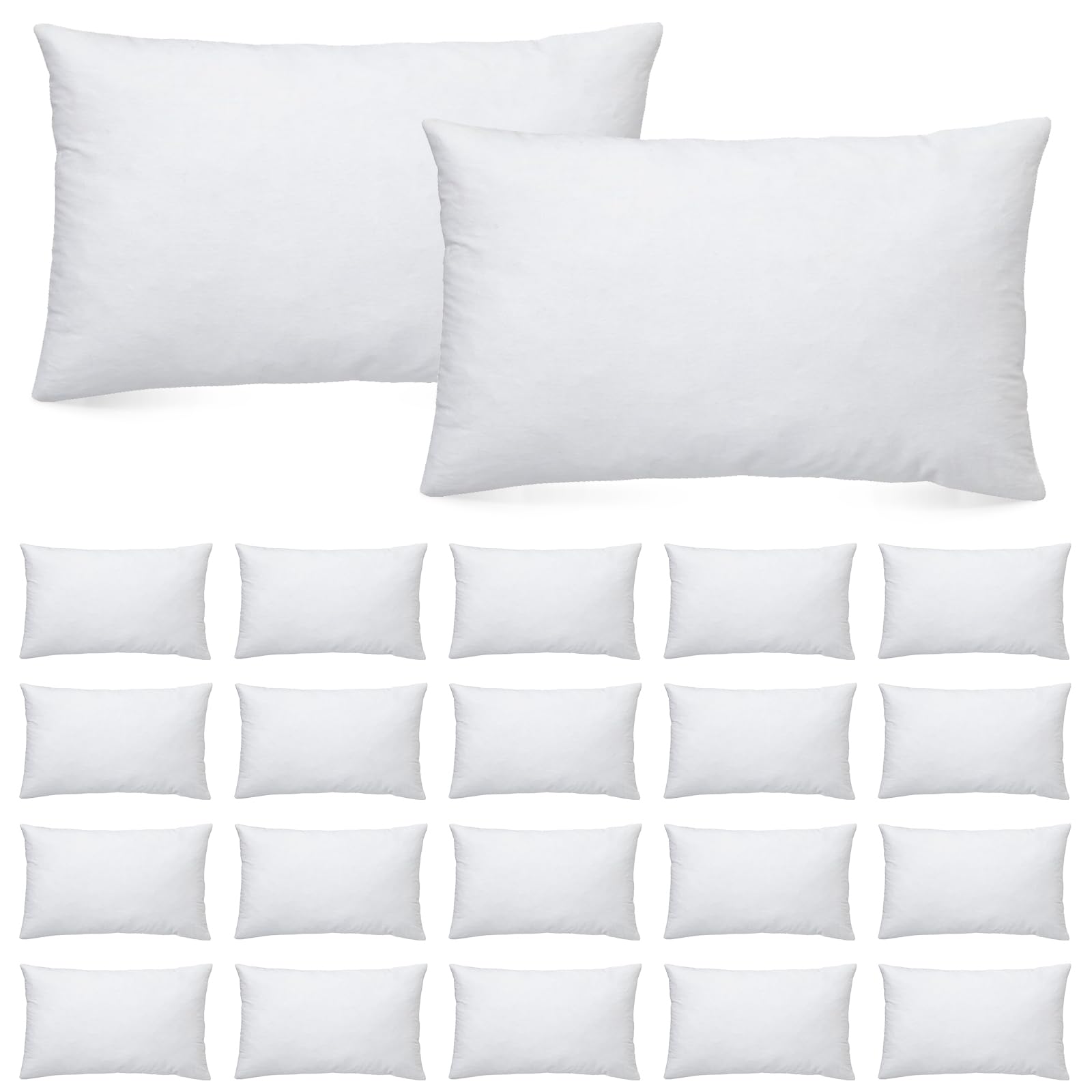 20 Pcs Bed Pillow Inserts 20" x 30" Queen Size Pillows for Sleeping Home Hotel Bedding