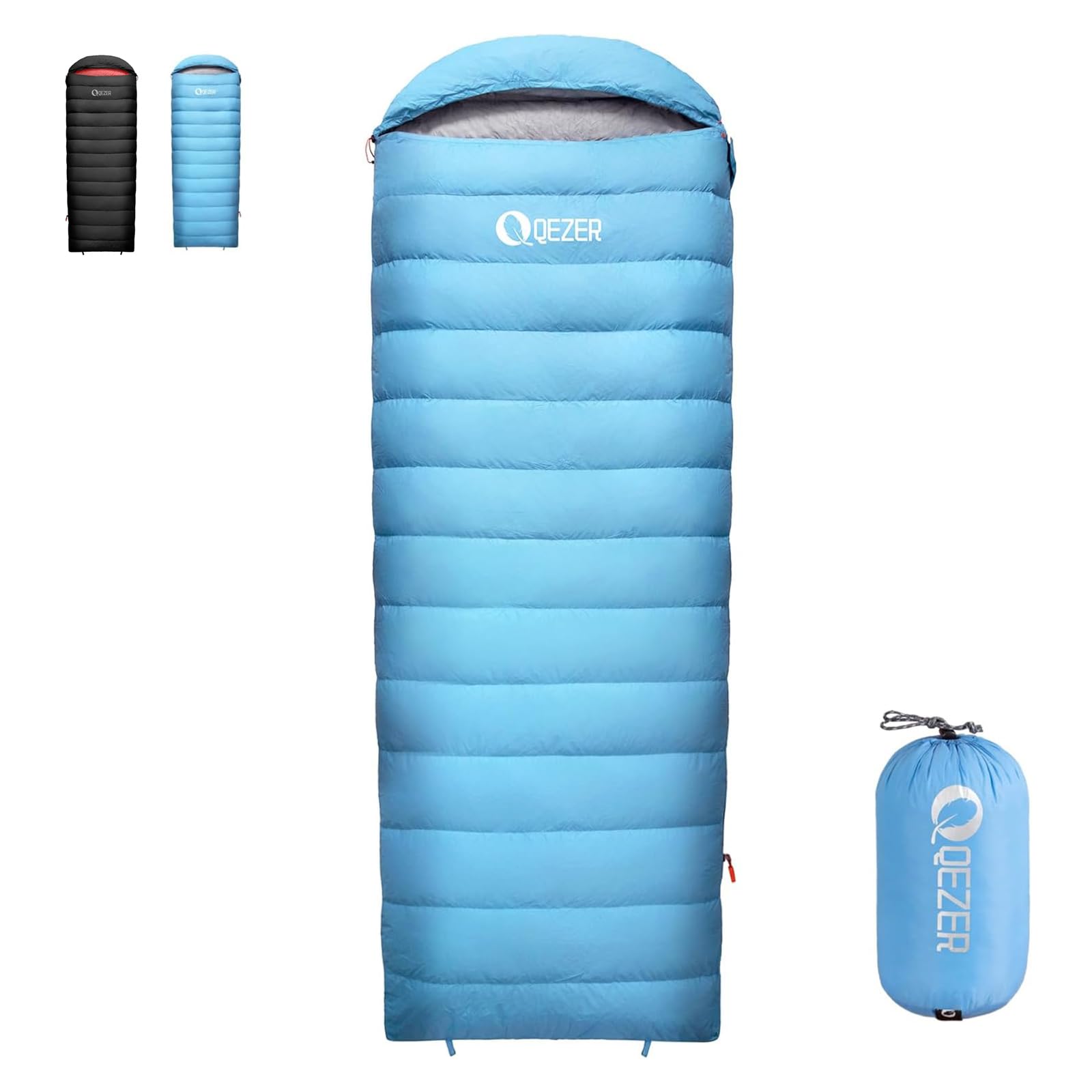 Down Sleeping Bag for Adults, 600 Fill Power, Ultralight & Compact