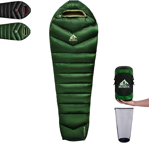 Sleeping Bag 620FP, Lightweight Sleeping Bag for Adult Backpacking