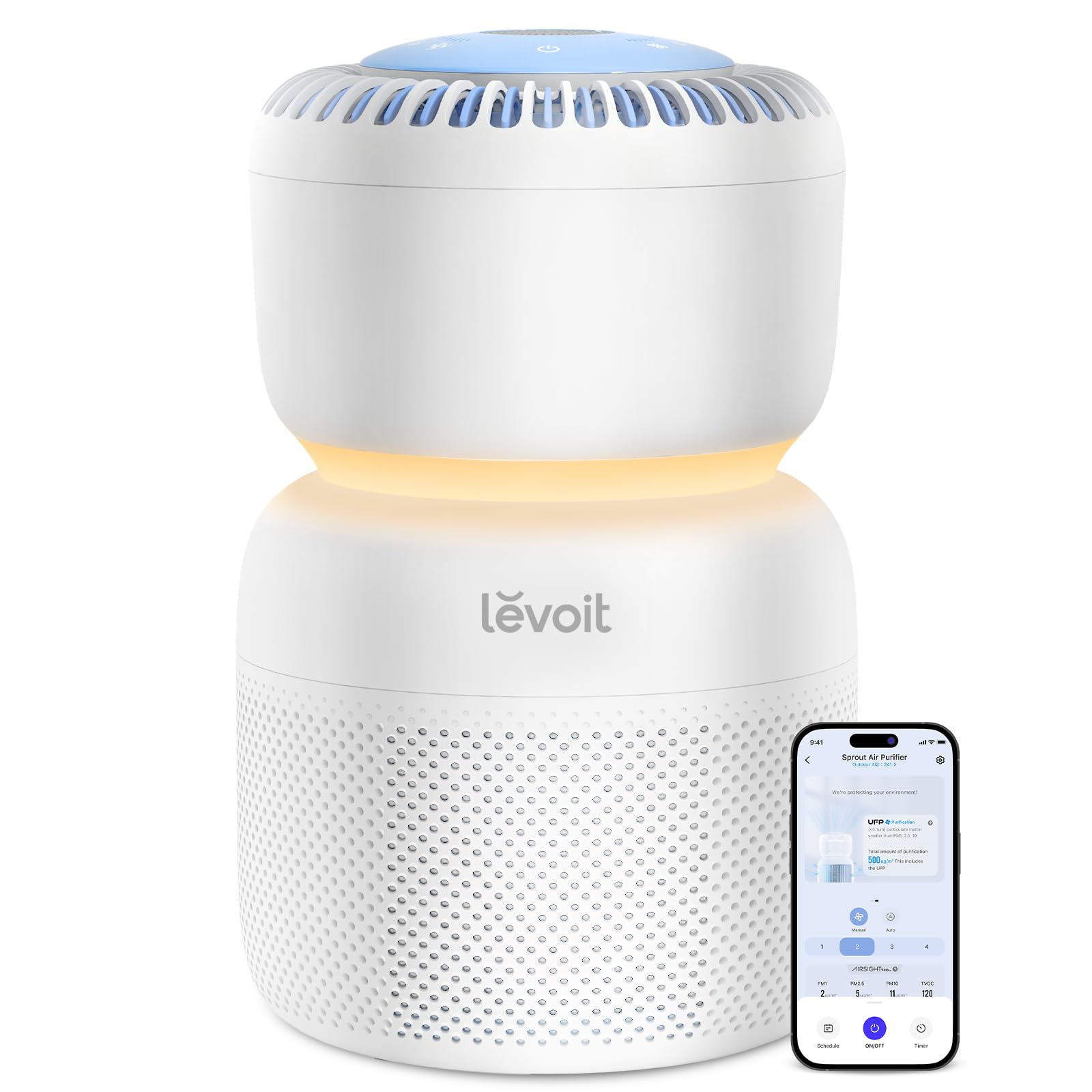 Purifier for Baby with White Noise Sound Machine and Blue-Light-Free Night