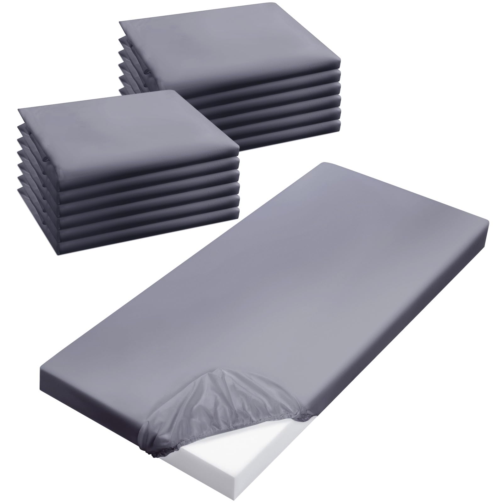 12 Pcs Daycare Cot Sheets for Sleeping Bulk 48 x 24 Inch