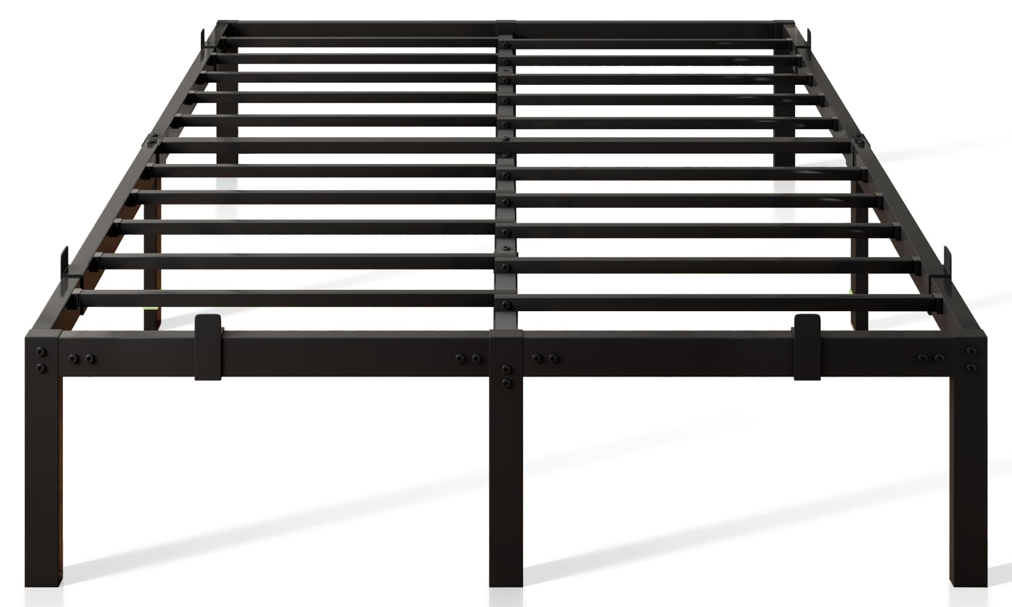 Full Size Metal Bed Frame, 14 Inch Platform Bed with 6 Non-Slip Mattress Gaskets