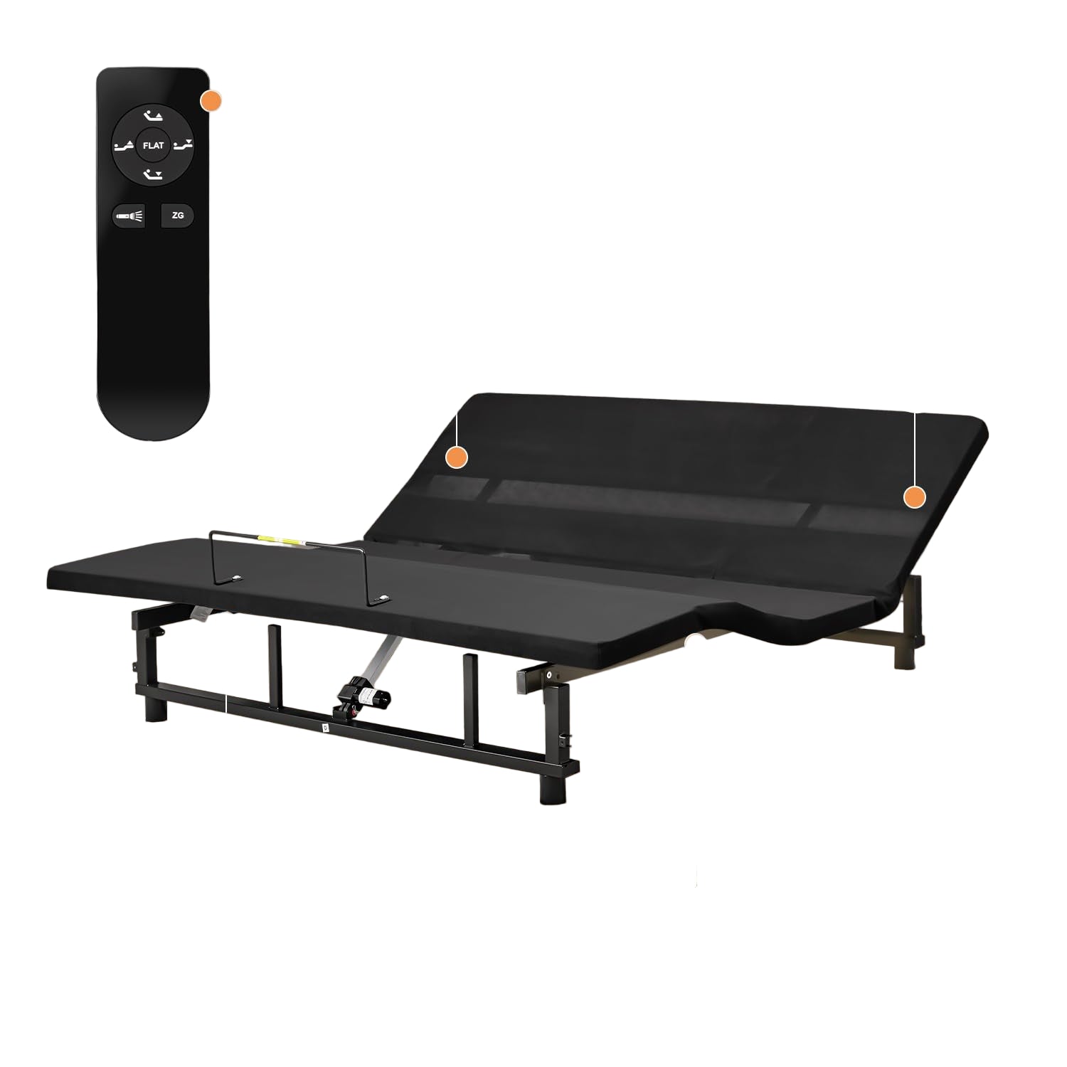 Queen Size Adjustable Bed Frame, Electric Bed Base, Head