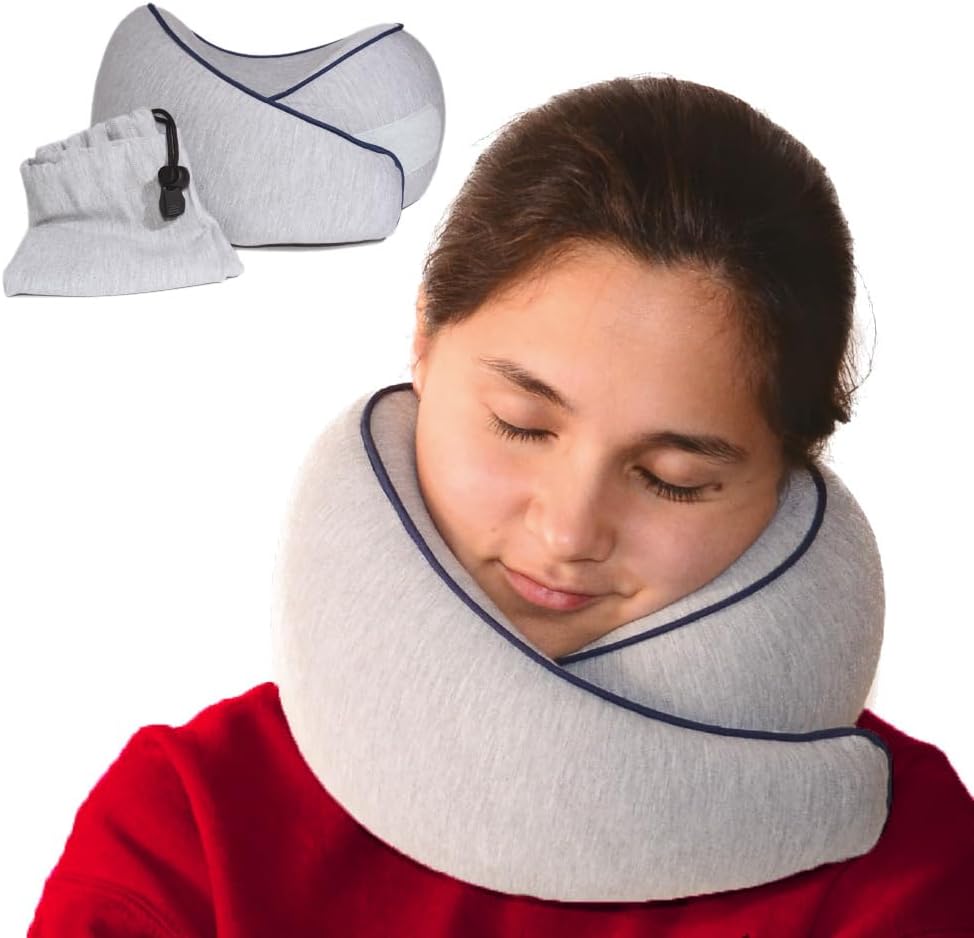 Memory Foam Travel Pillow | Provides Real Support for Head, Neck and Chin