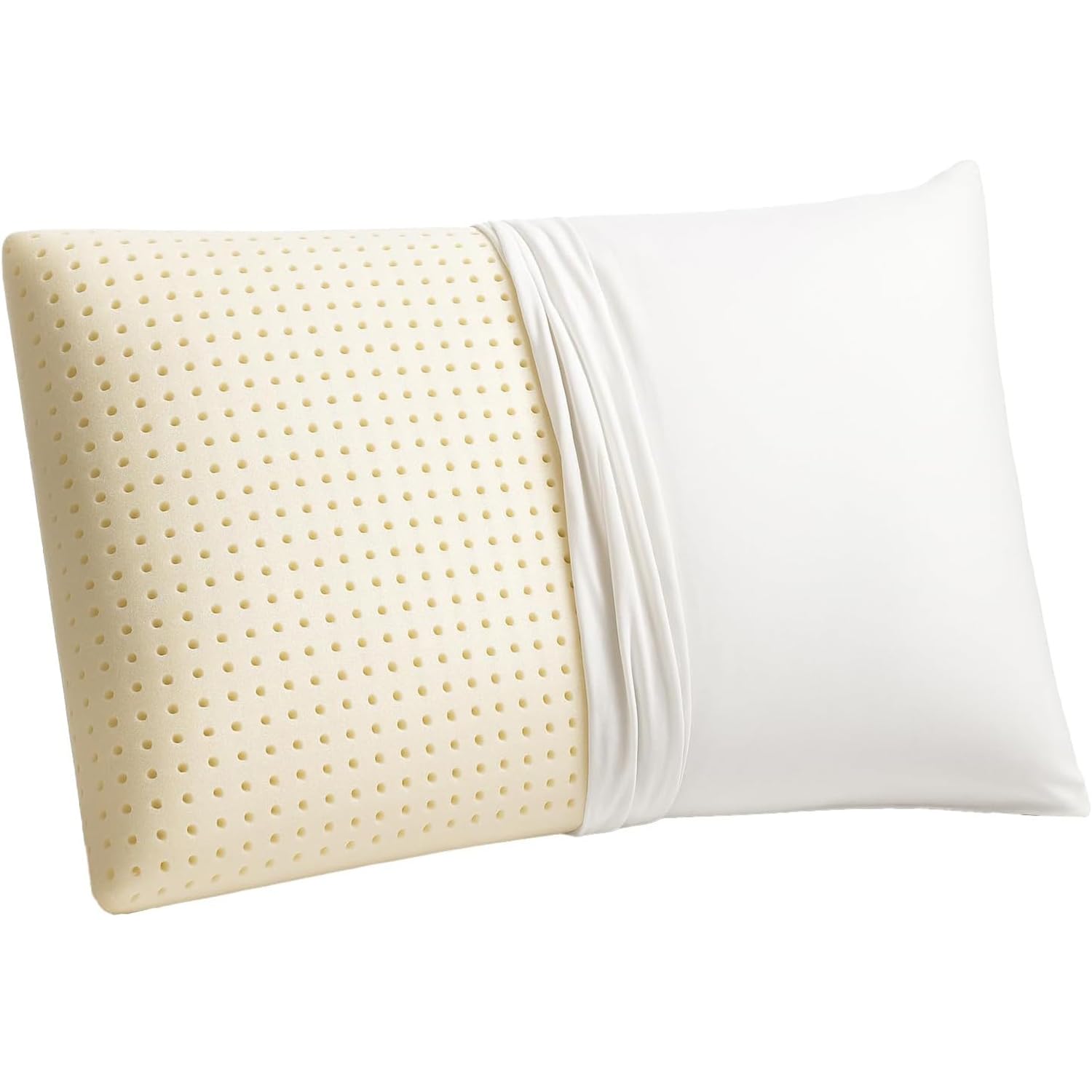 Talalay Latex Pillow with Organic Cotton Cover (Standard, Plush)