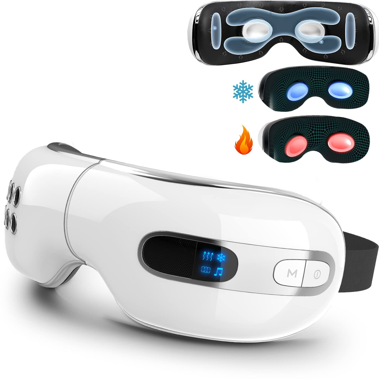 Eye Massager with Heat and Cooling for Migraines, Dry Eyes
