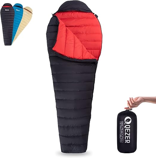 Ultralight Down Sleeping Bag for Adults 44-62 Degree F with 600 Fill Power