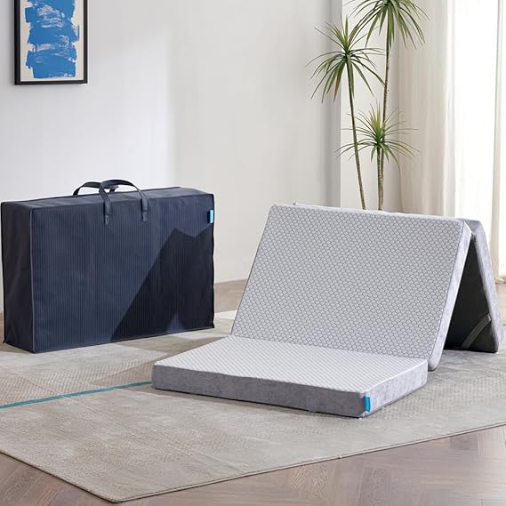 f Odorless Foldable Mattress with Storage Bag, 80" x 38"x 4" Memory Foam Mattress
