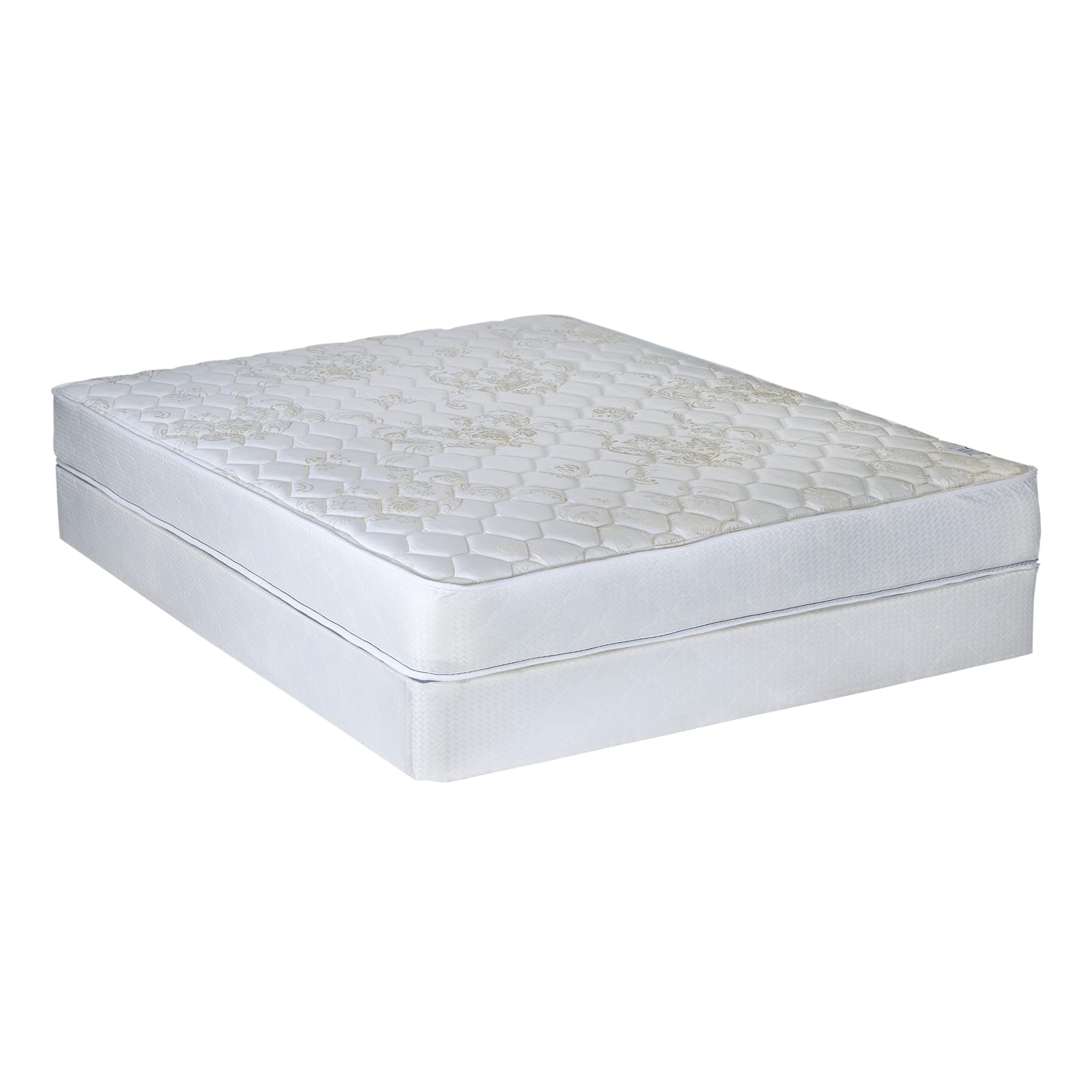 9-Inch Gentle Firm Tight top Innerspring Mattress & 4" Wood Box Spring Set, King